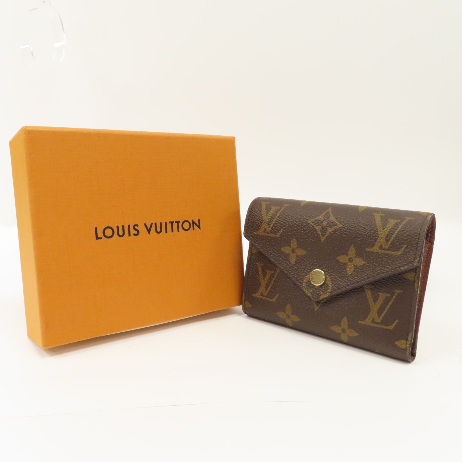 LOUIS VUITTON Monogram Victorine Wallet金扣啪鈕錢包啡色