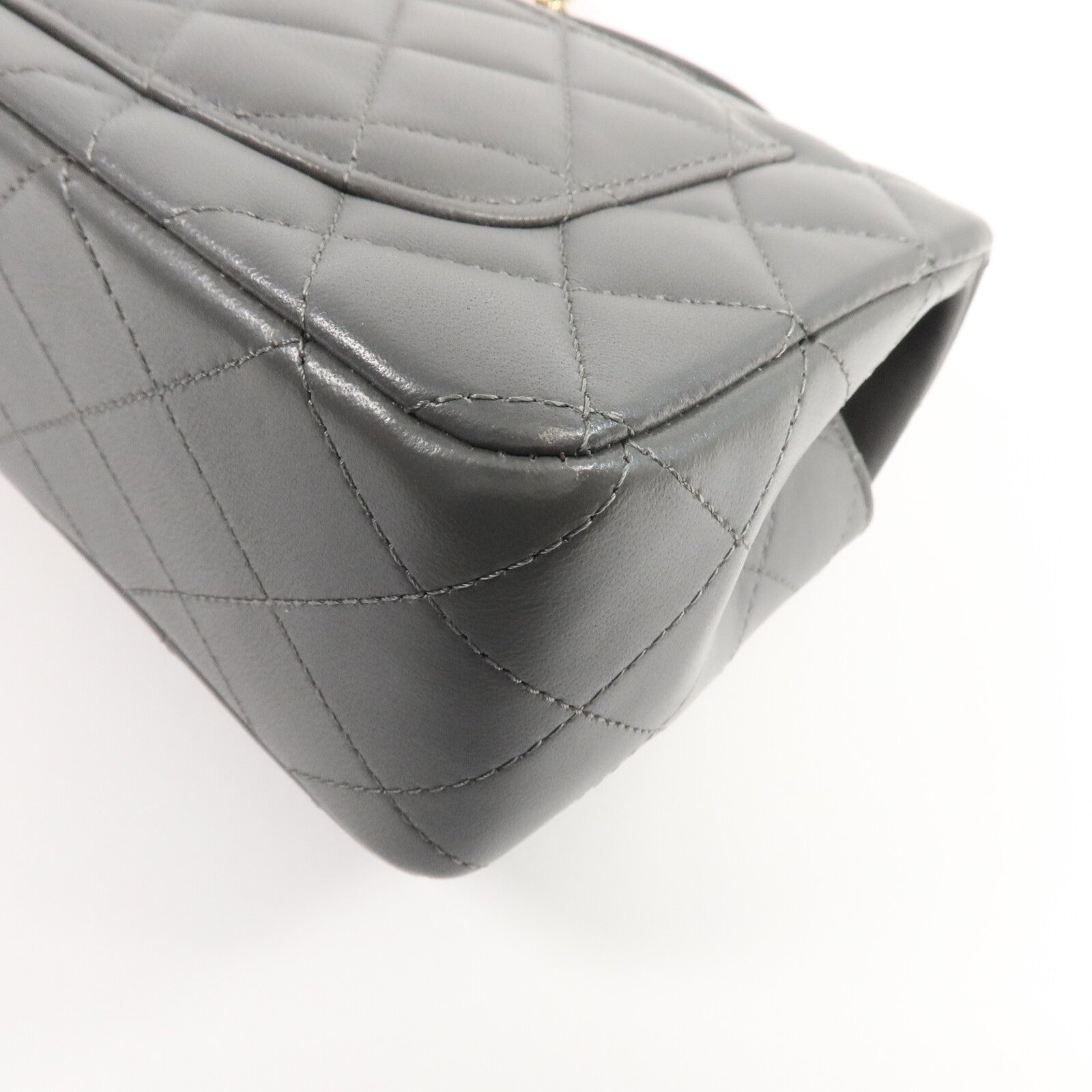 CHANEL 羊皮皮革Mini Flap With手挽肩背兩用袋