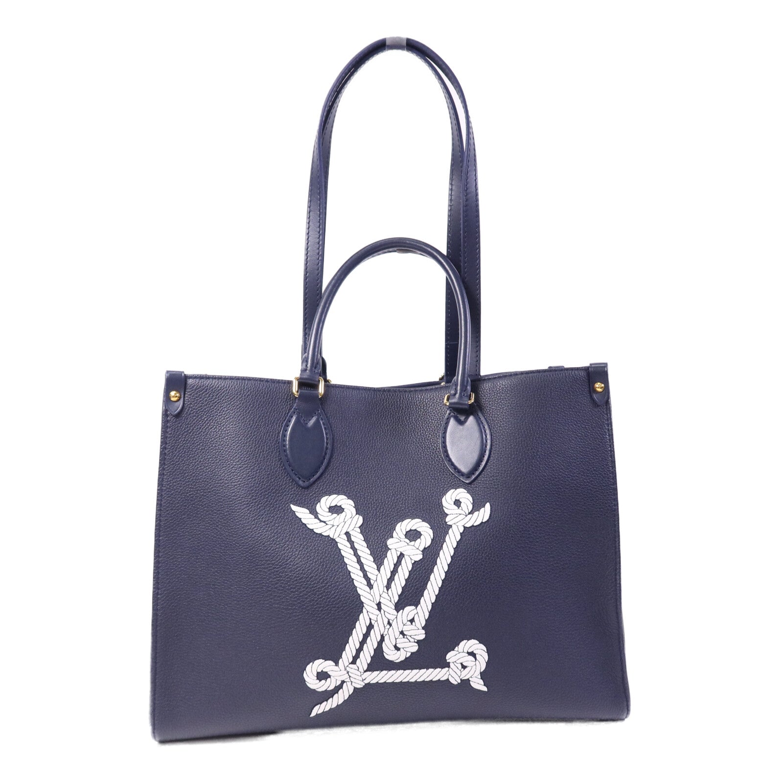 LOUIS VUITTON 牛皮皮革On The Go MM金扣手挽肩背兩用袋