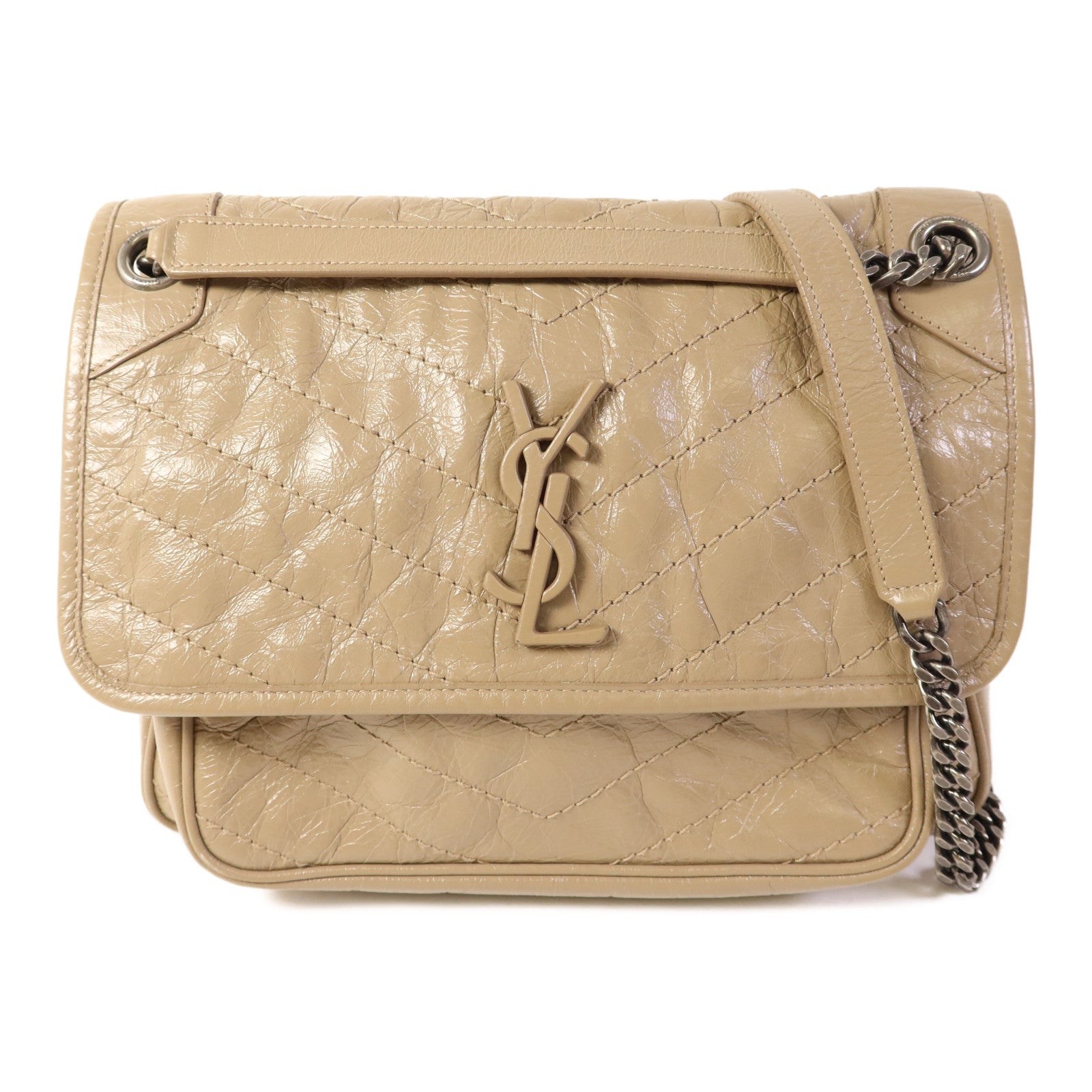 SAINT LAURENT 牛皮皮革Niki Medium銀扣鏈帶肩背袋