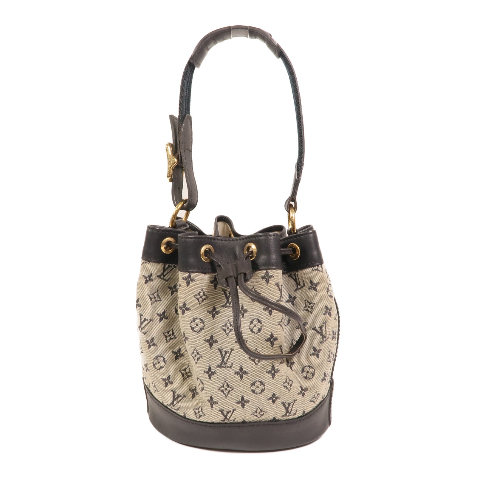 LOUIS VUITTON Monogram Mini/皮革Noelie金扣手挽袋