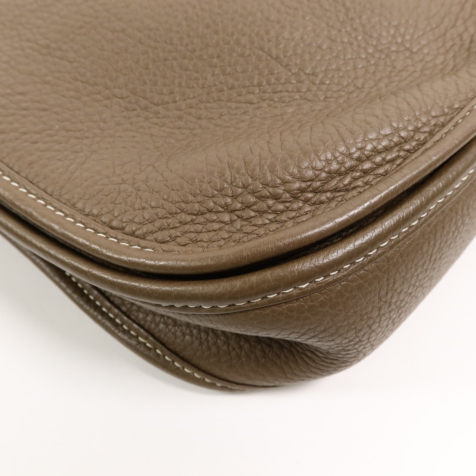 HERMES Clemence皮革Evelyne PM肩背袋Etoupe