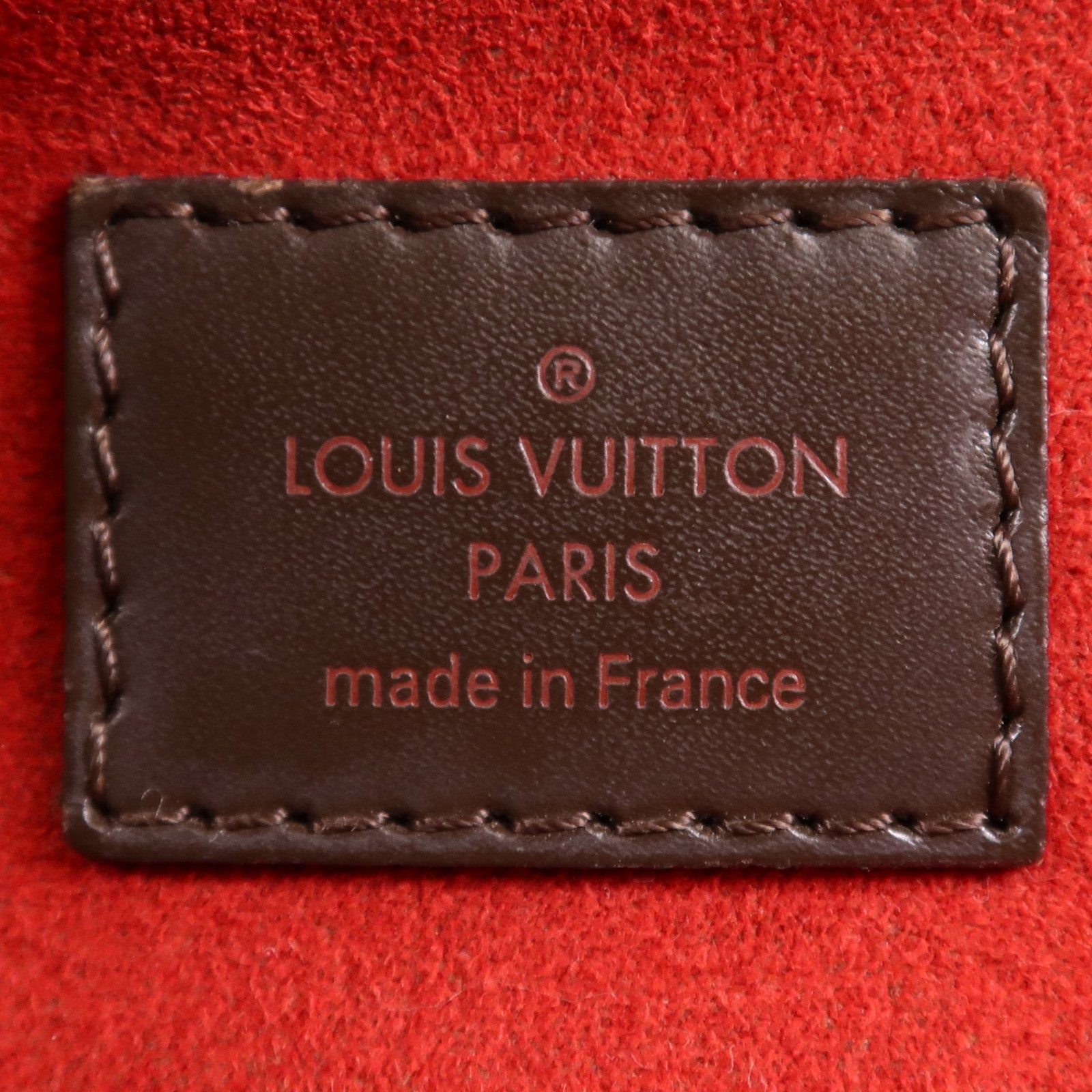 LOUIS VUITTON Damier Trevi GM金扣手挽肩背兩用袋棕色