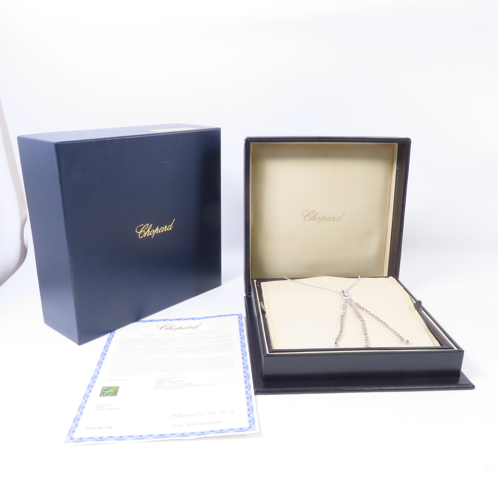Chopard 18K白金Diamond Necklace 3.19ct鑽石項鍊
