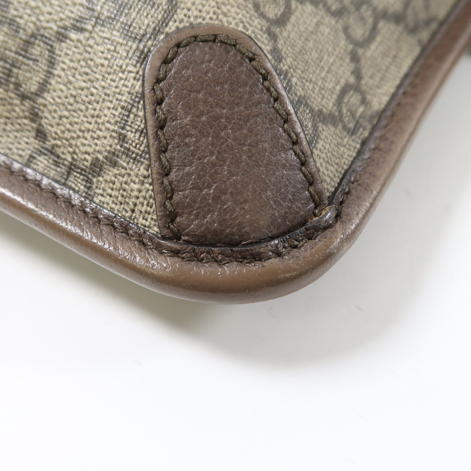 GUCCI 塗層帆布Neo Vintage GG Supreme金扣腰包啡色