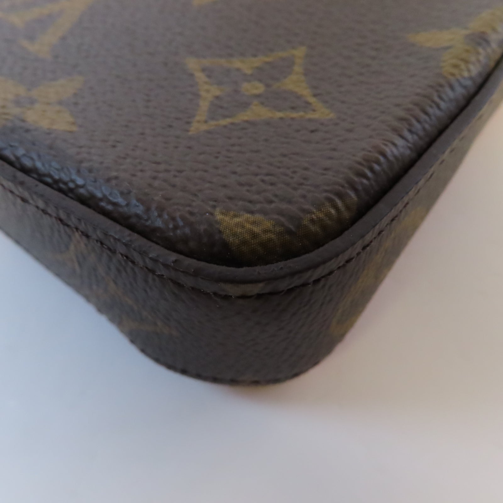 LOUIS VUITTON Monogram Felicie Pochette金扣鏈帶肩背袋啡色