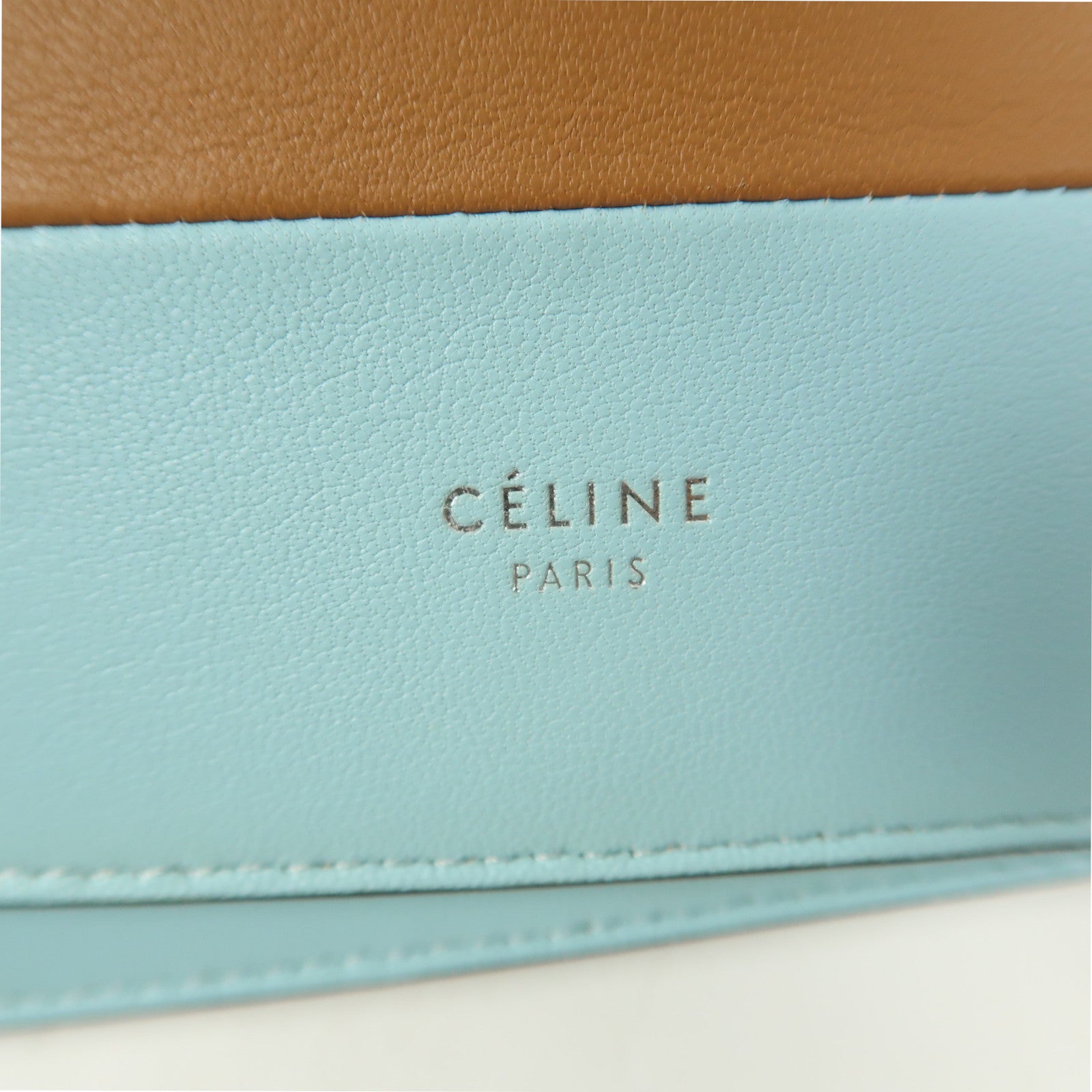 CELINE 羊皮皮革Shoulder Bag銀扣鏈帶肩背袋