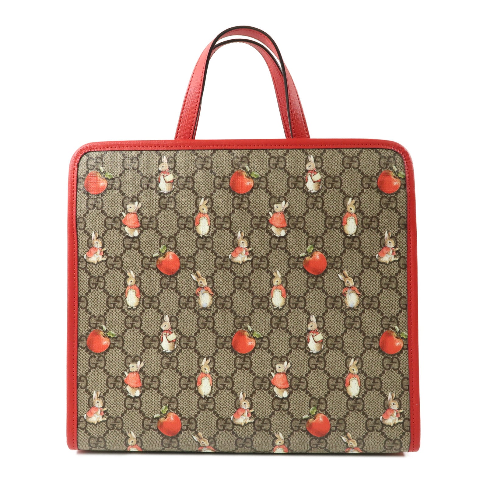 GUCCI 塗層帆布/皮革Peter Rabbit x Gucci Children's Tote Bag銀扣手