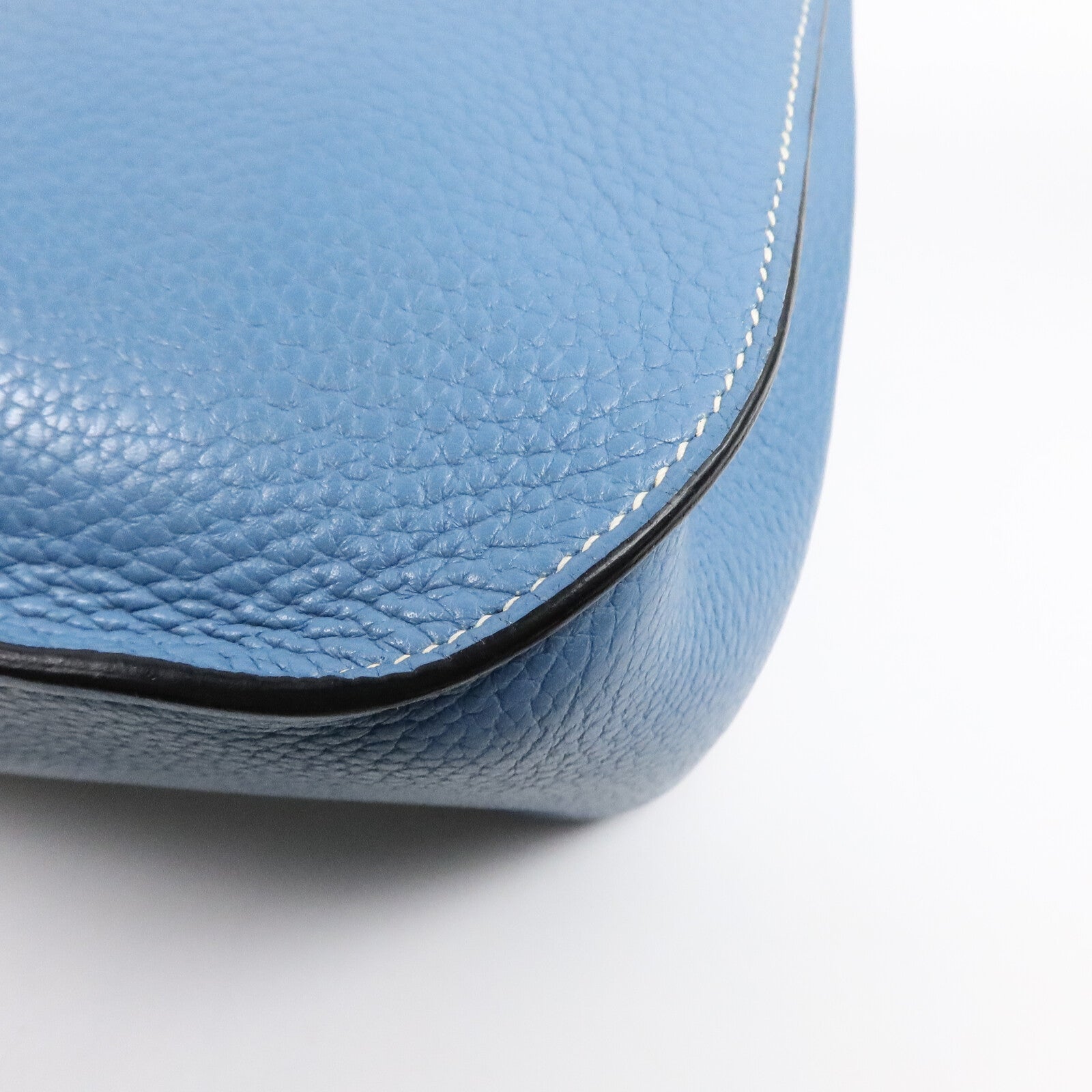 HERMES Togo皮革Jypsiere 28肩背袋Blue Jean