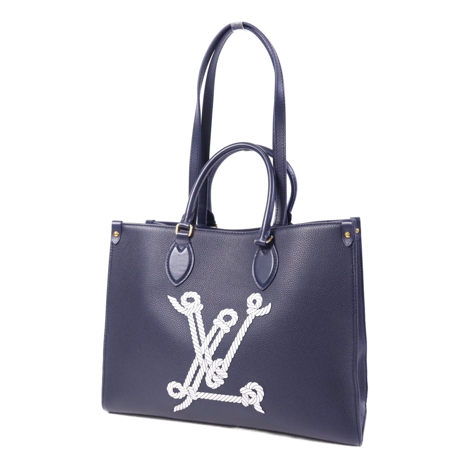 LOUIS VUITTON 牛皮皮革On The Go MM金扣手挽肩背兩用袋