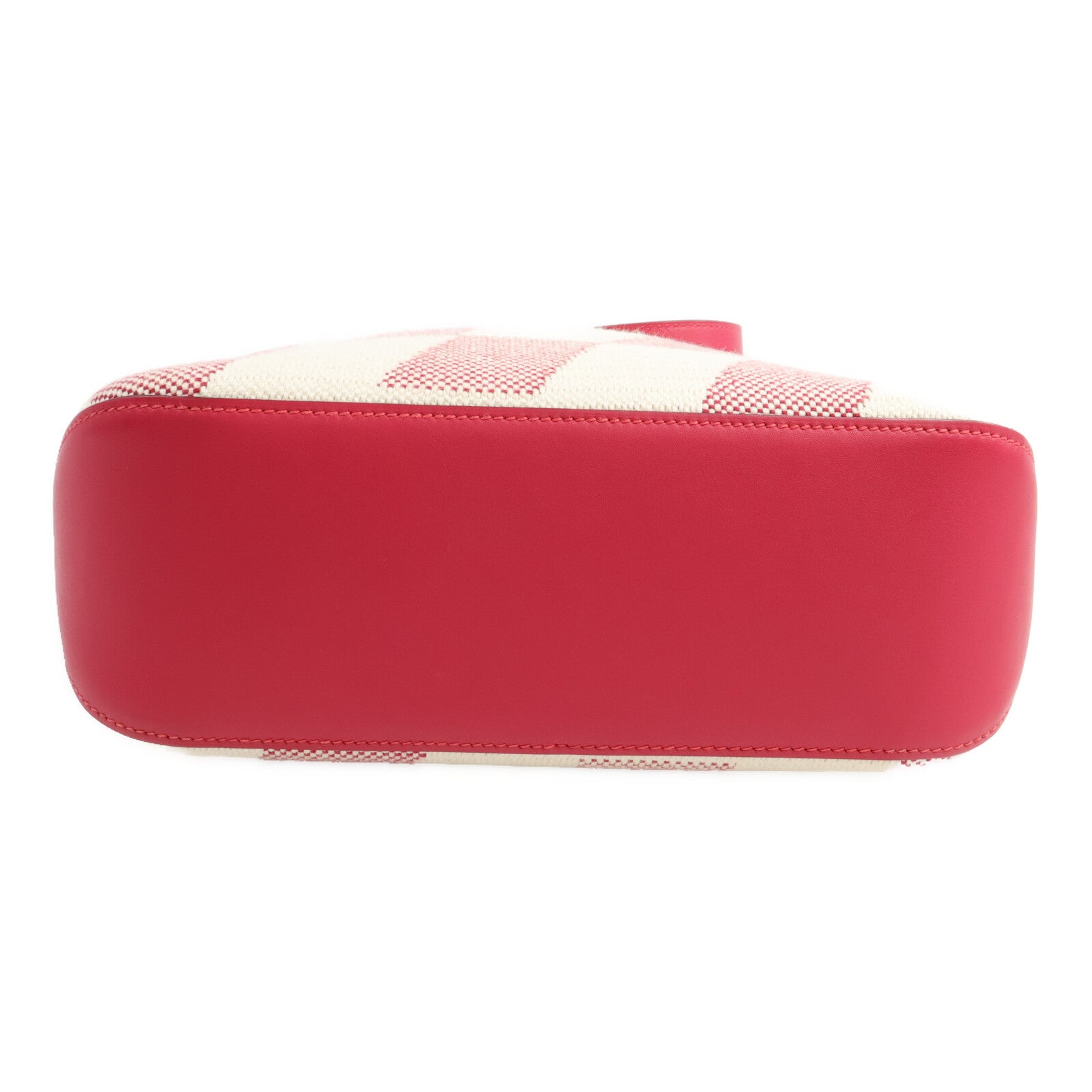 HERMES 帆布Cabas H En Biais 27手挽肩背兩用袋Framboise