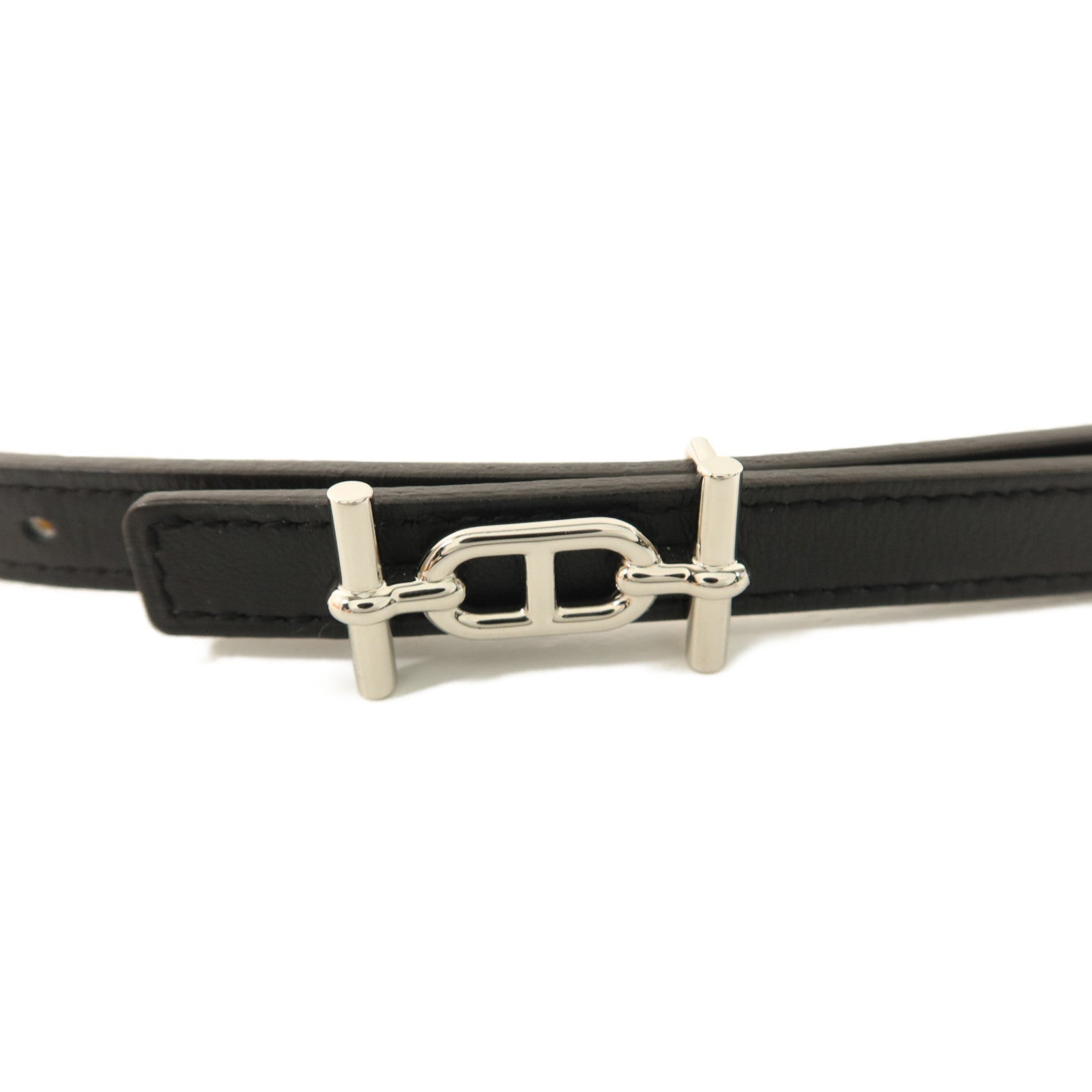 HERMES Swift/Epsom皮革Ancre Belt皮帶Noir/Gold
