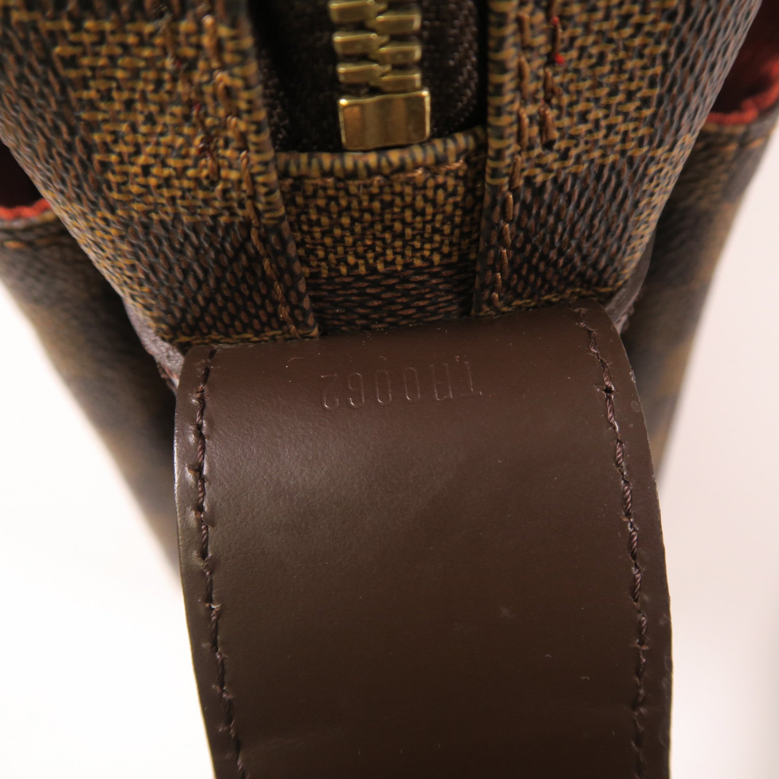 LOUIS VUITTON Damier Naviglio金扣肩背袋棕色