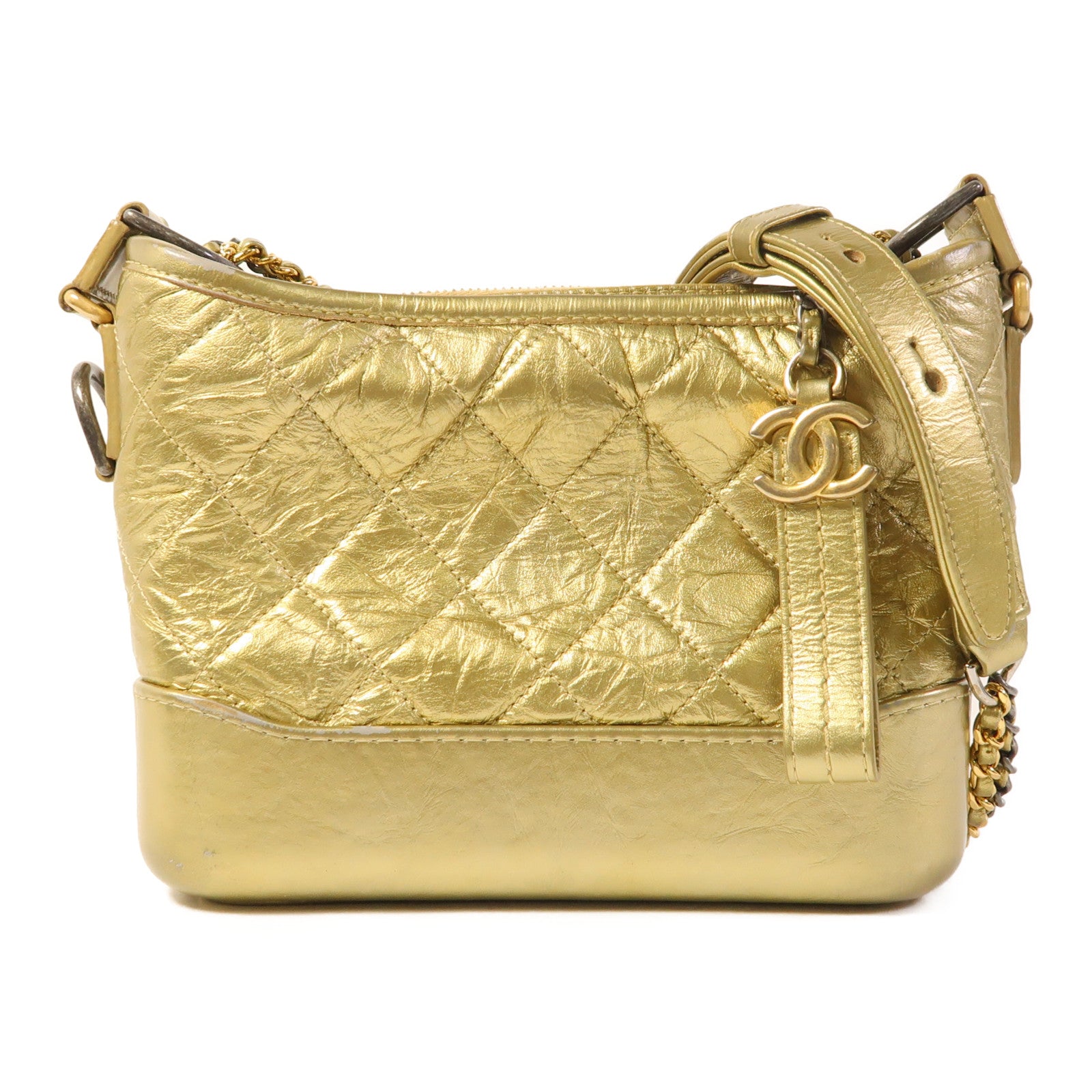 CHANEL 牛皮皮革Gabrielle Small鏈帶肩背袋