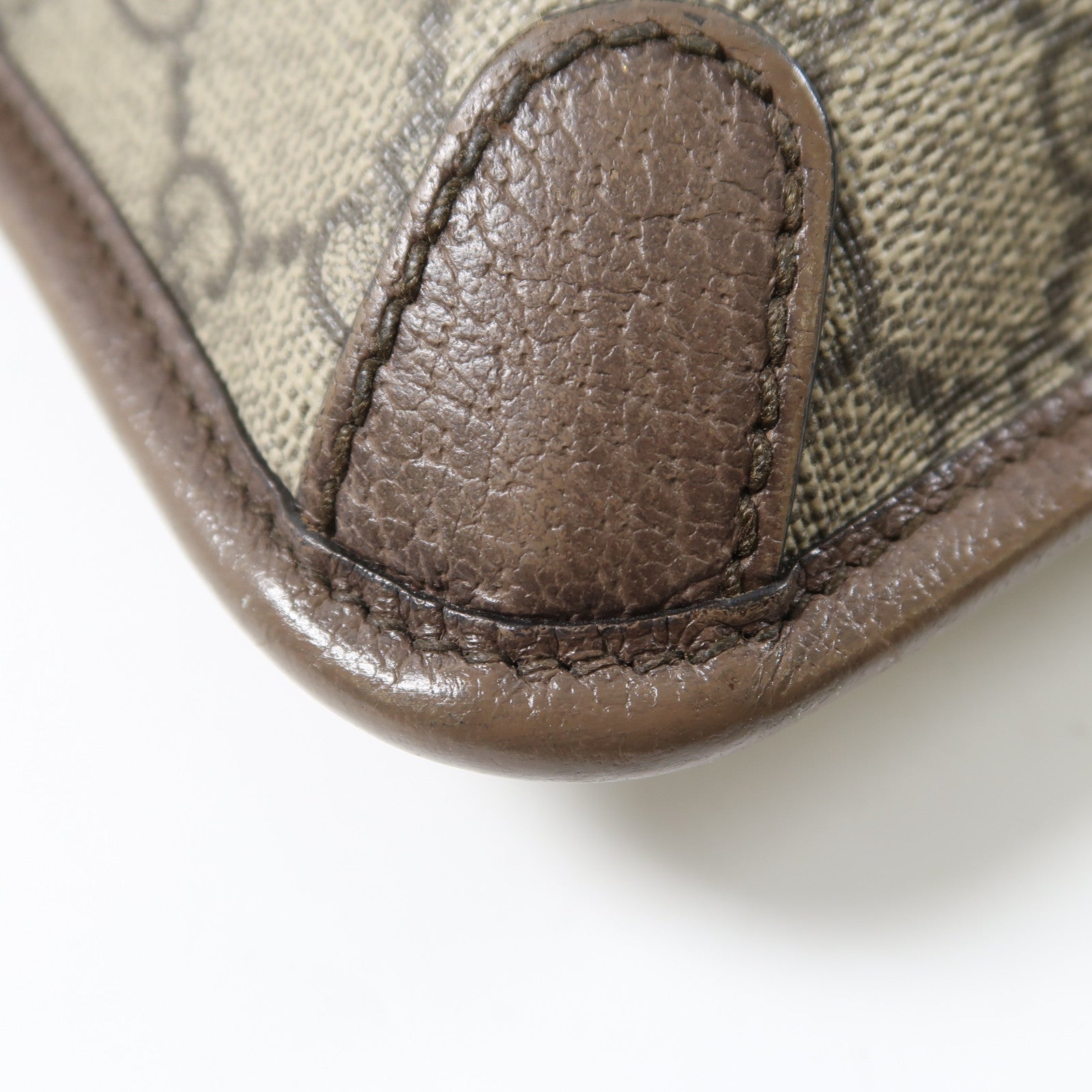 GUCCI 塗層帆布Neo Vintage GG Supreme金扣腰包啡色