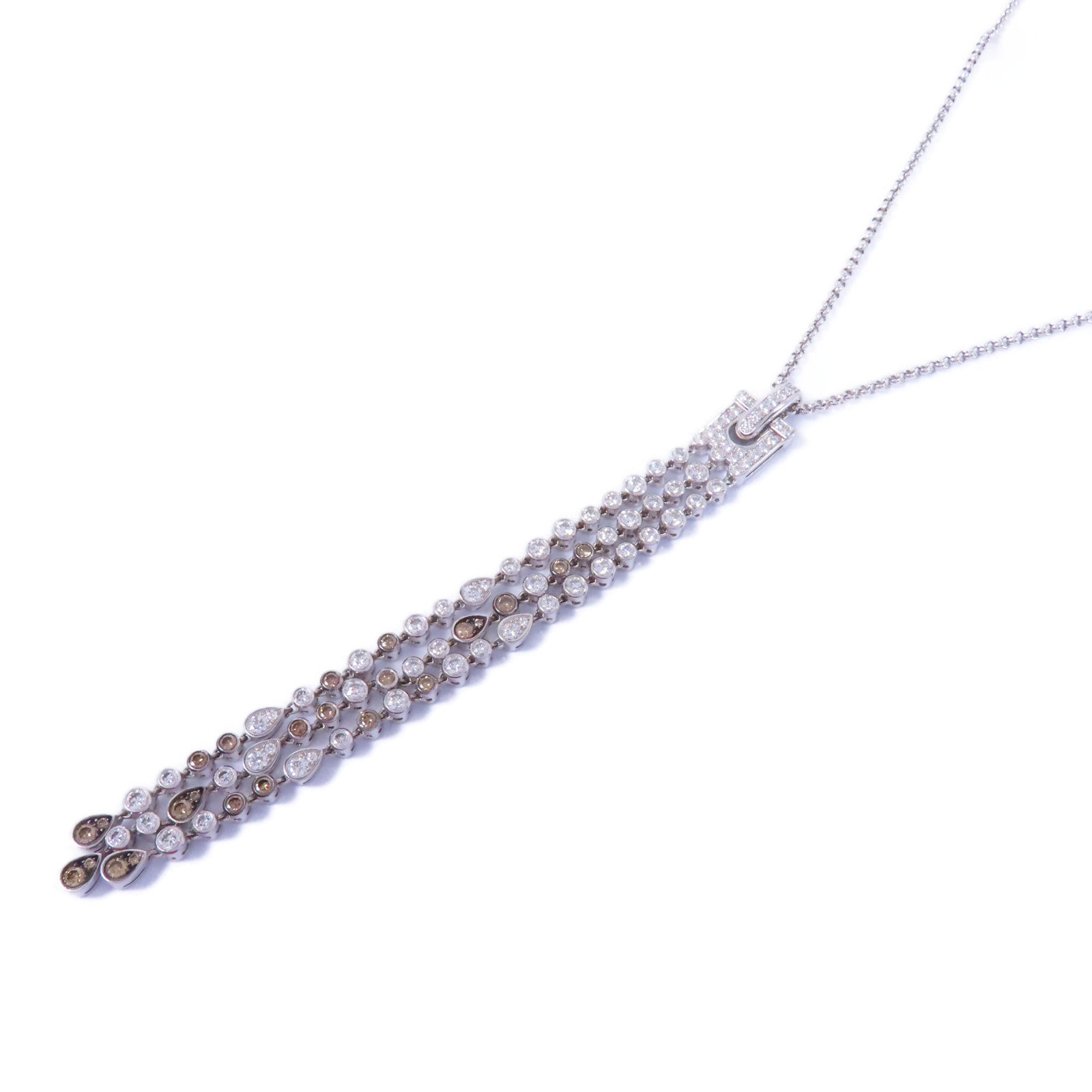 Chopard 18K白金Diamond Necklace 3.19ct鑽石項鍊