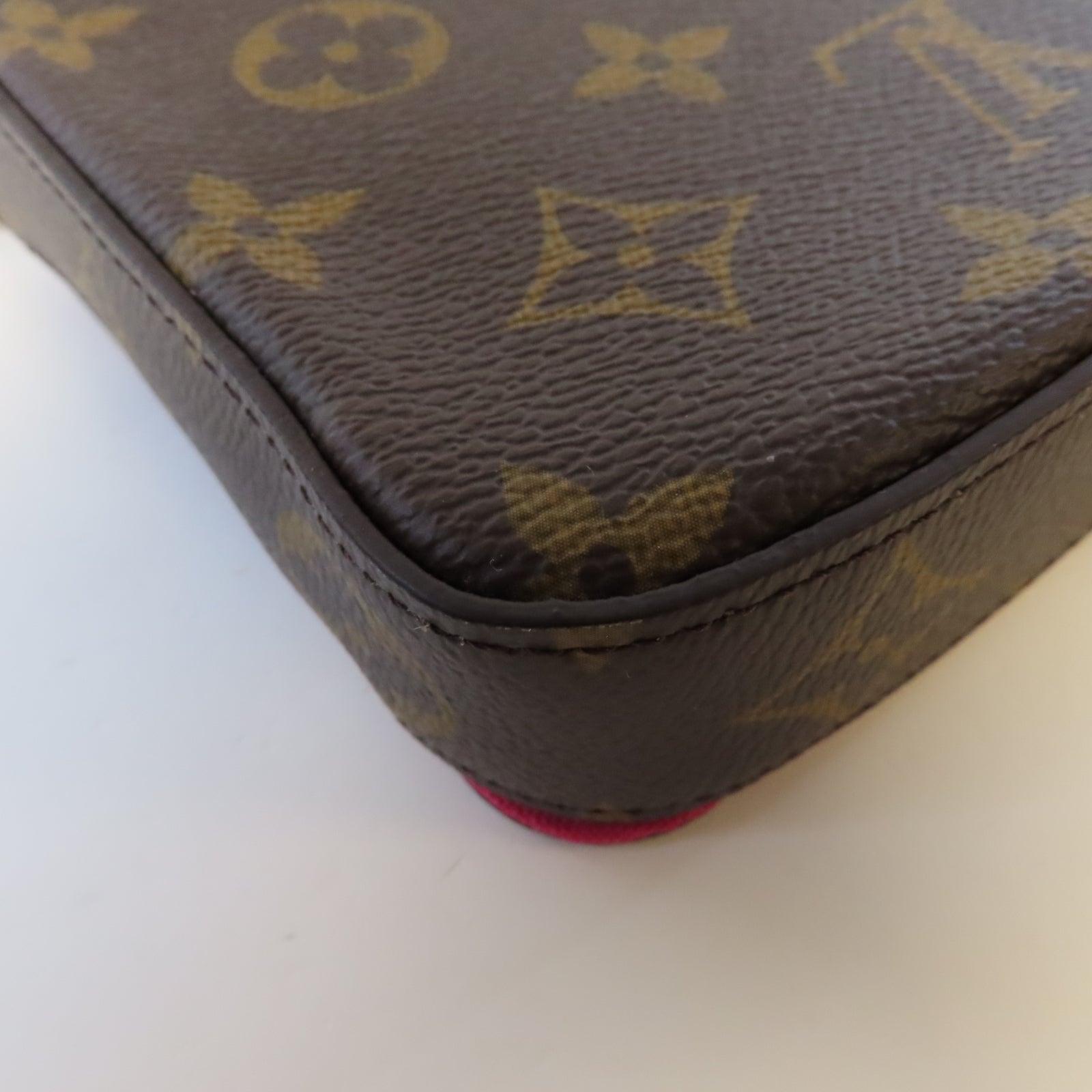 LOUIS VUITTON Monogram Felicie Pochette金扣鏈帶肩背袋啡色