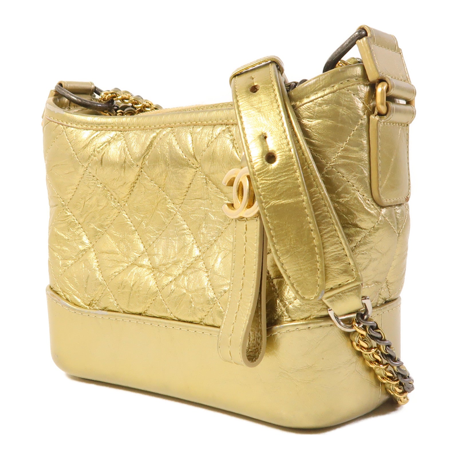 CHANEL 牛皮皮革Gabrielle Small鏈帶肩背袋