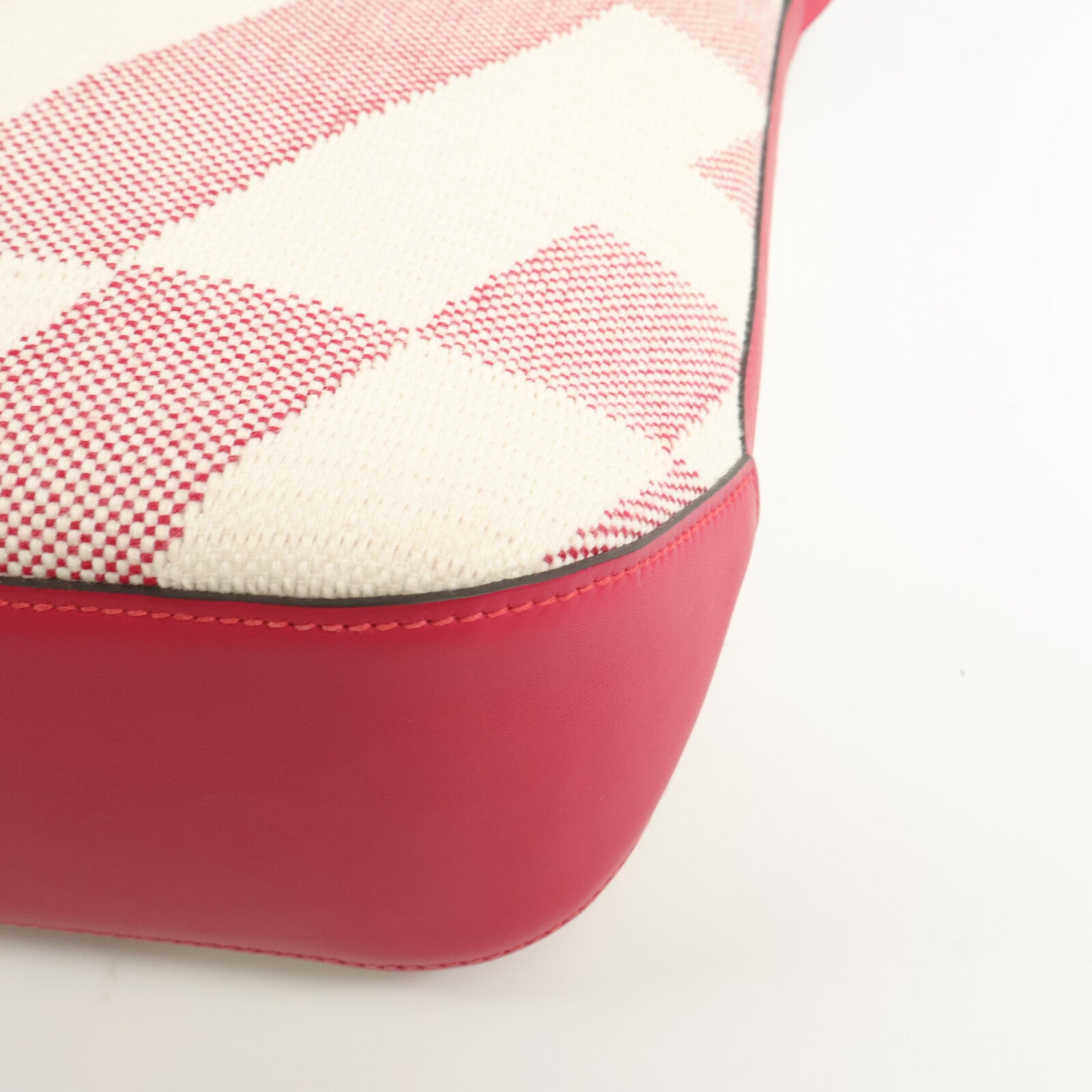 HERMES 帆布Cabas H En Biais 27手挽肩背兩用袋Framboise