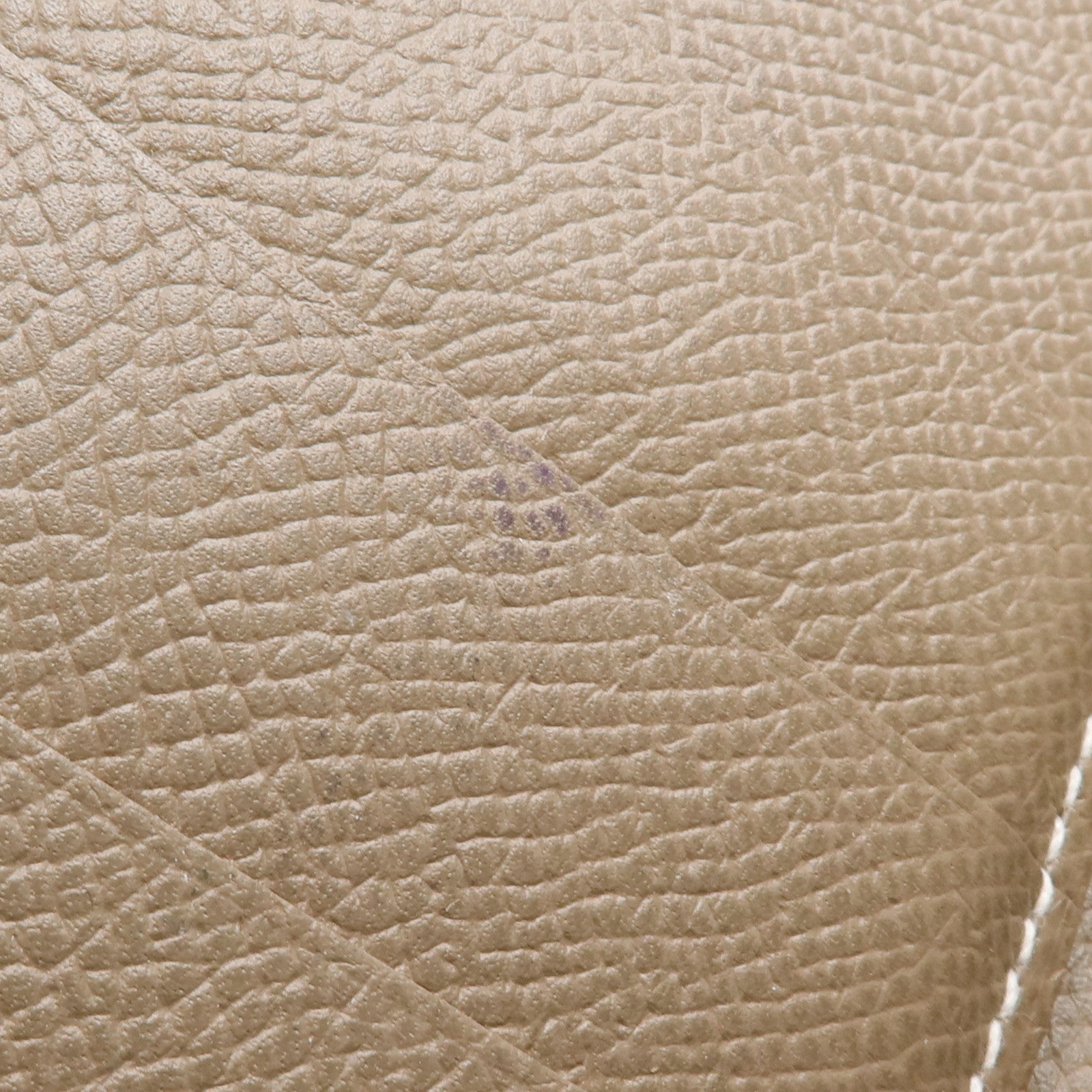 HERMES Epsom皮革Bearn Tri-Fold銀扣長錢包Rouge Casaque/Etoupe