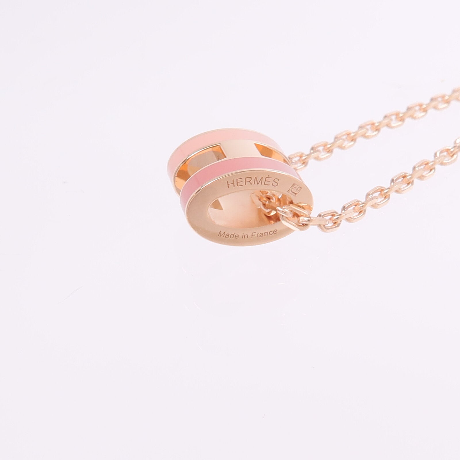 HERMES 金屬/琺瑯Pop H Necklace金扣項鏈