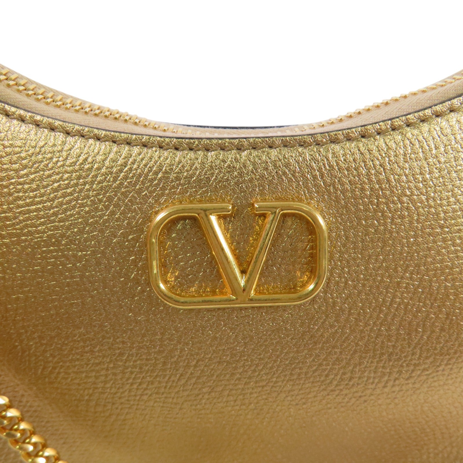 Valentino 牛皮皮革Shoulder Bag金扣肩背袋