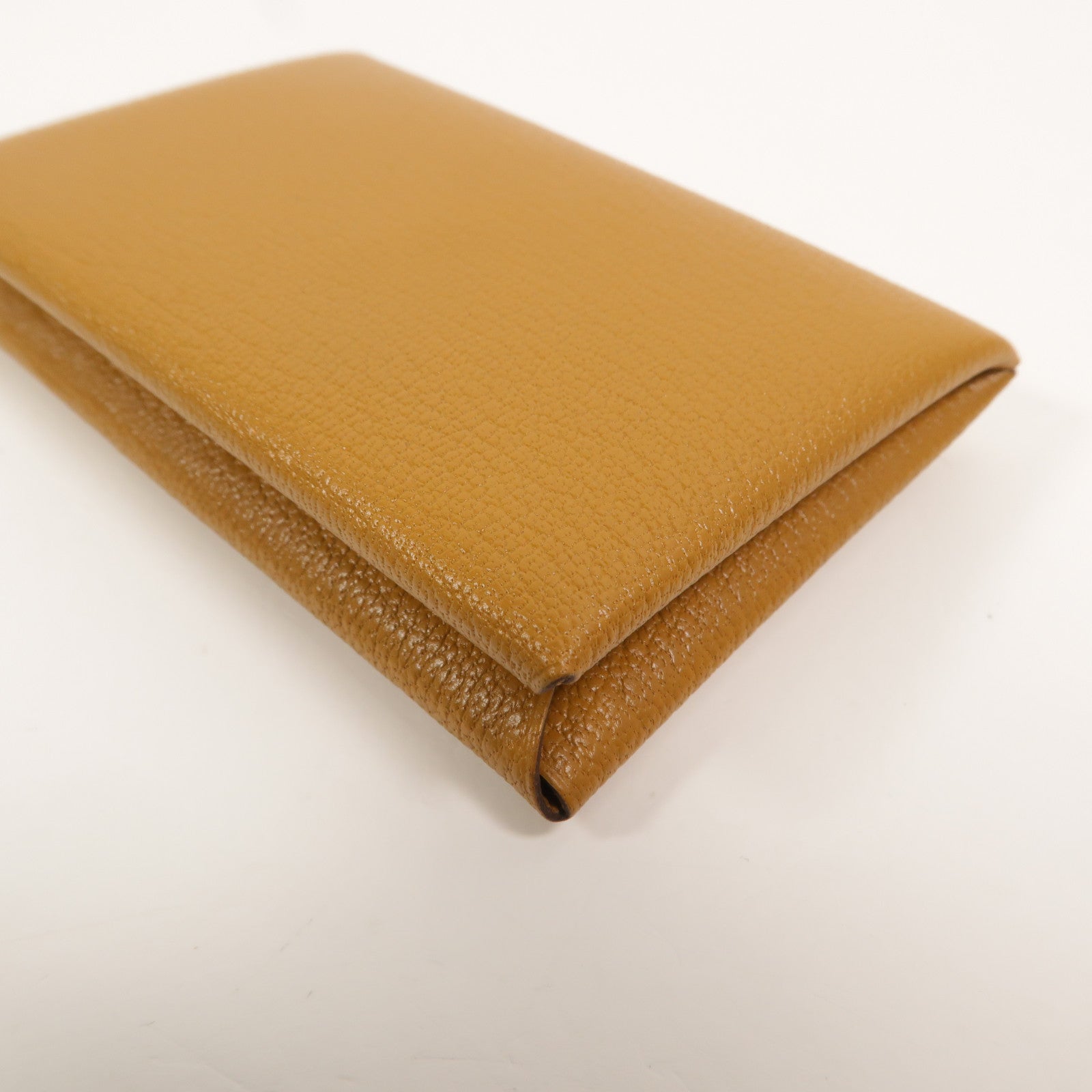HERMES Chevre皮革Calvi Card Holder卡片套Sesame