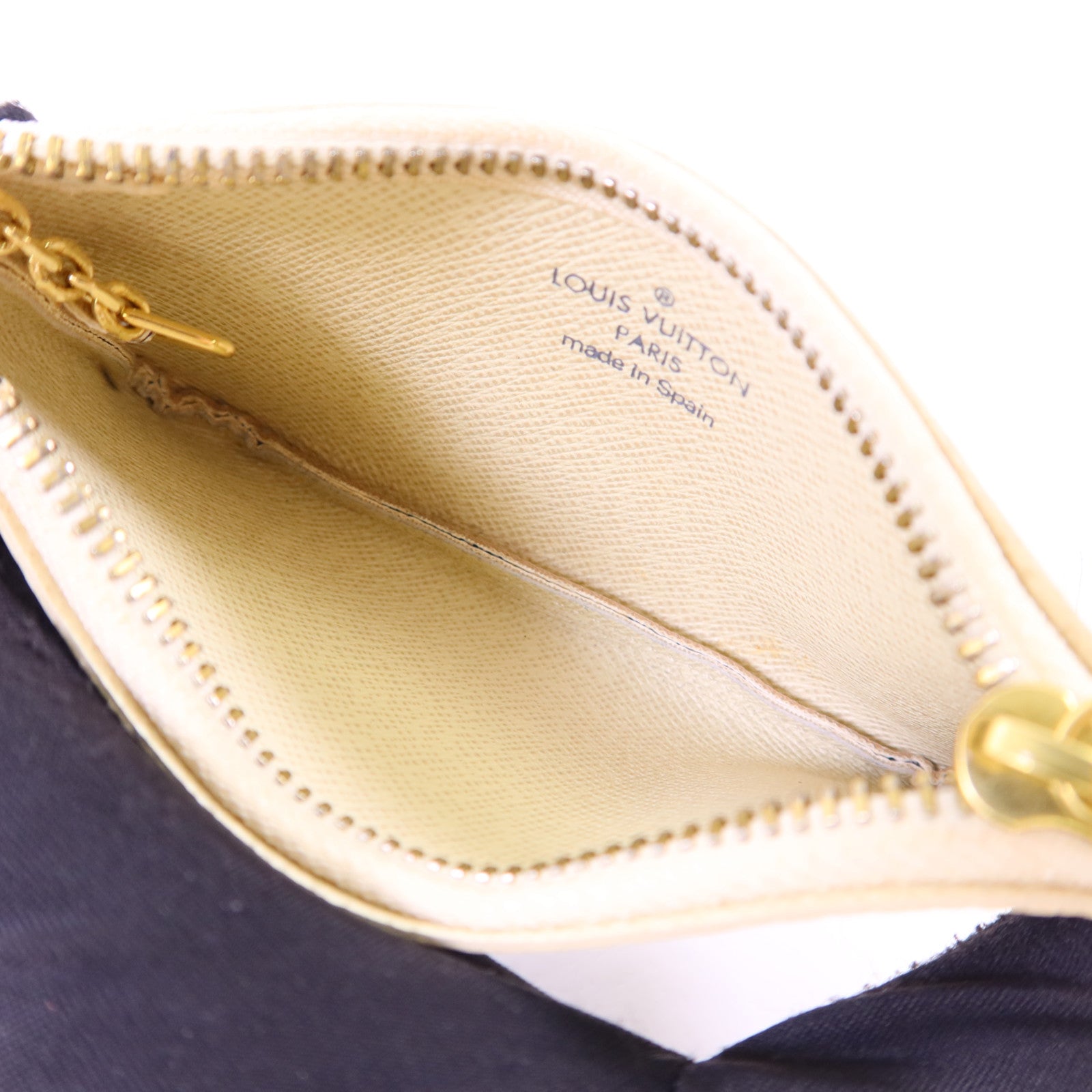 LOUIS VUITTON Damier Azur Pochette Cle金扣零錢包