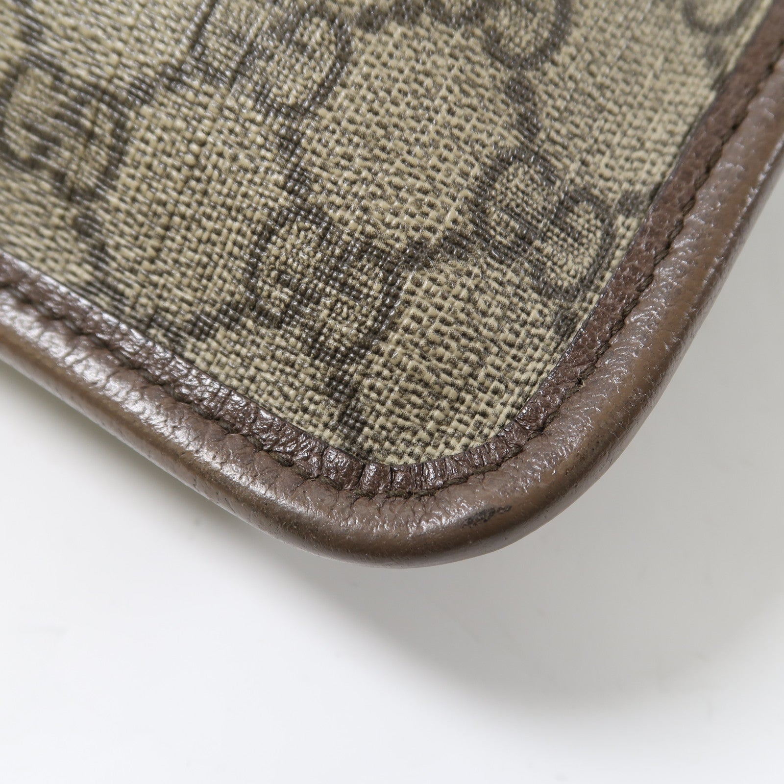GUCCI 塗層帆布Neo Vintage GG Supreme金扣腰包啡色