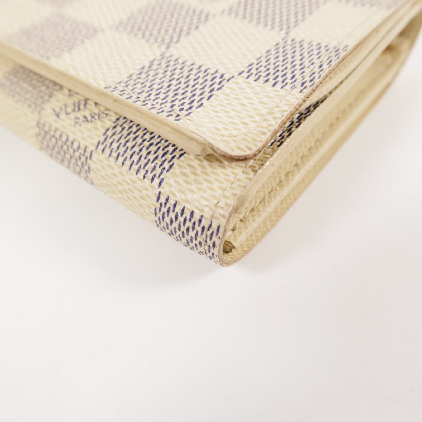 LOUIS VUITTON Damier Azur Portefeuille Tresor金扣錢包