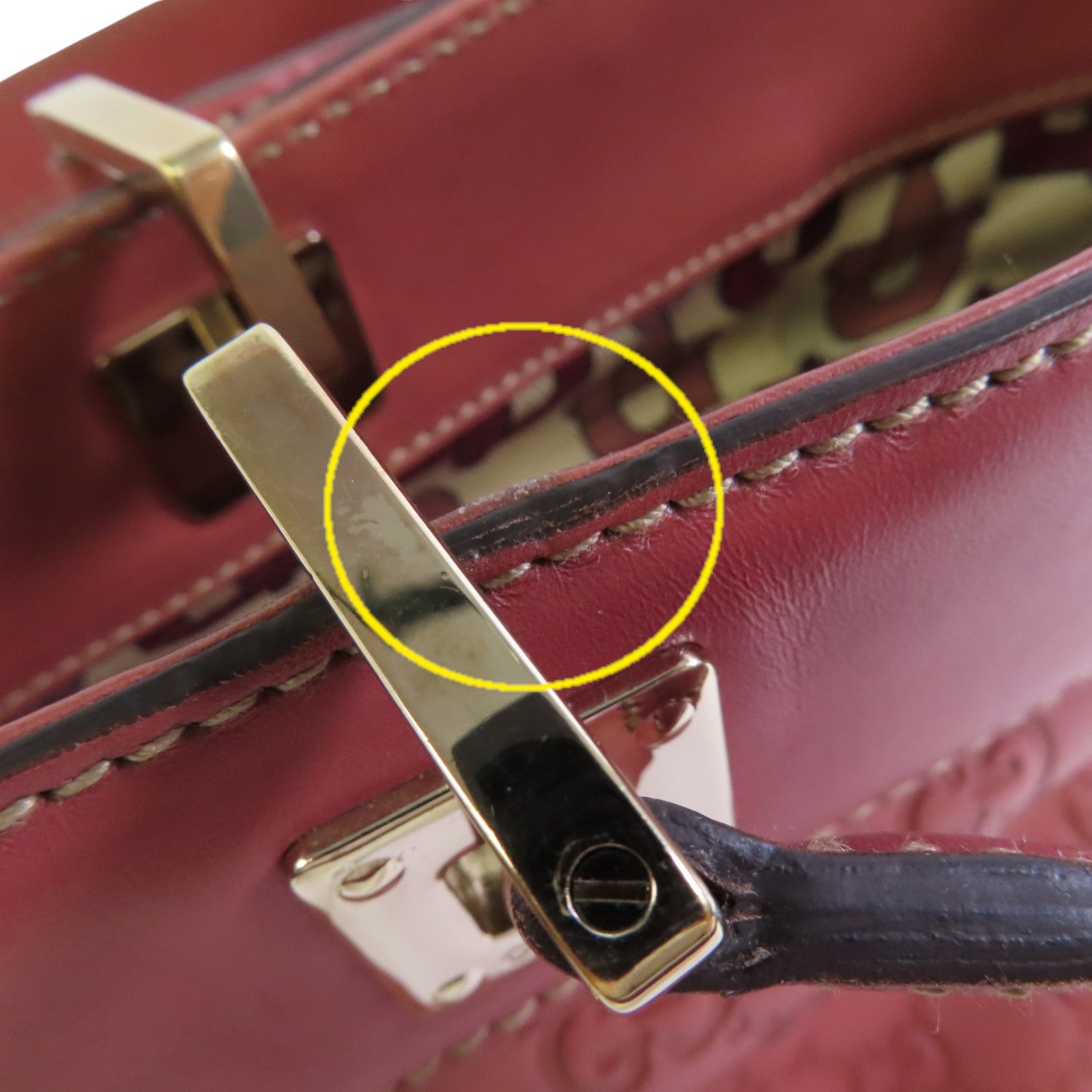 GUCCI 牛皮皮革Guccissima金扣肩背袋