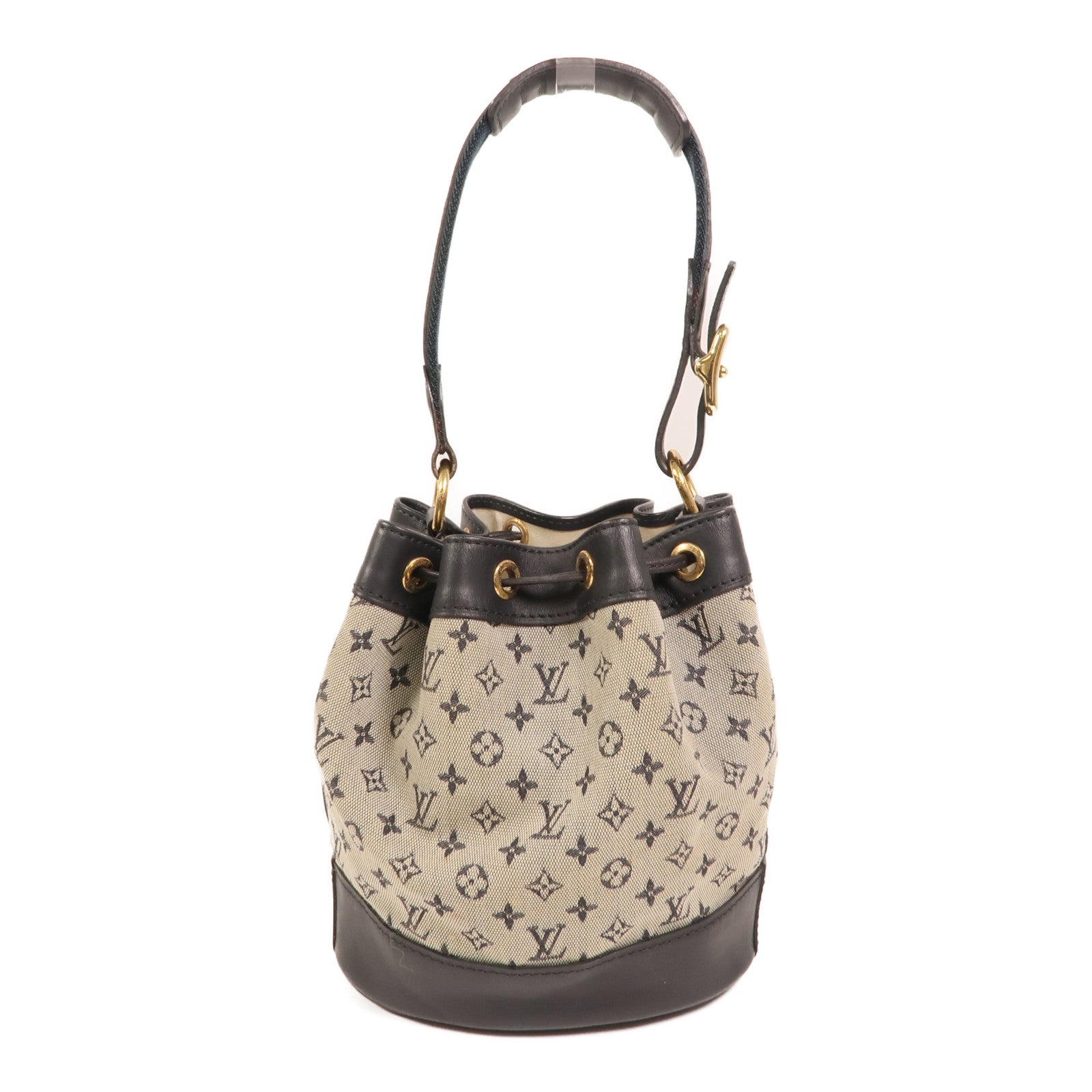 LOUIS VUITTON Monogram Mini/皮革Noelie金扣手挽袋
