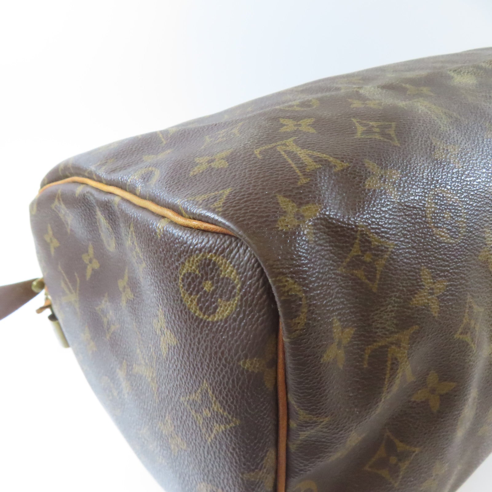 LOUIS VUITTON Monogram Speedy 35金扣手挽袋啡色
