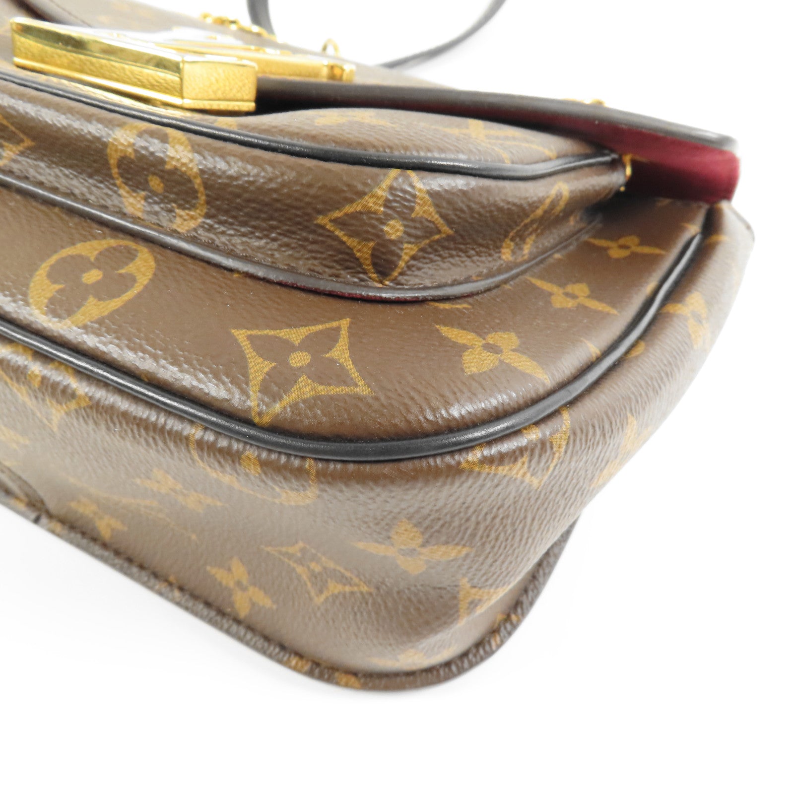 LOUIS VUITTON Monogram Passy金扣肩背袋棕色