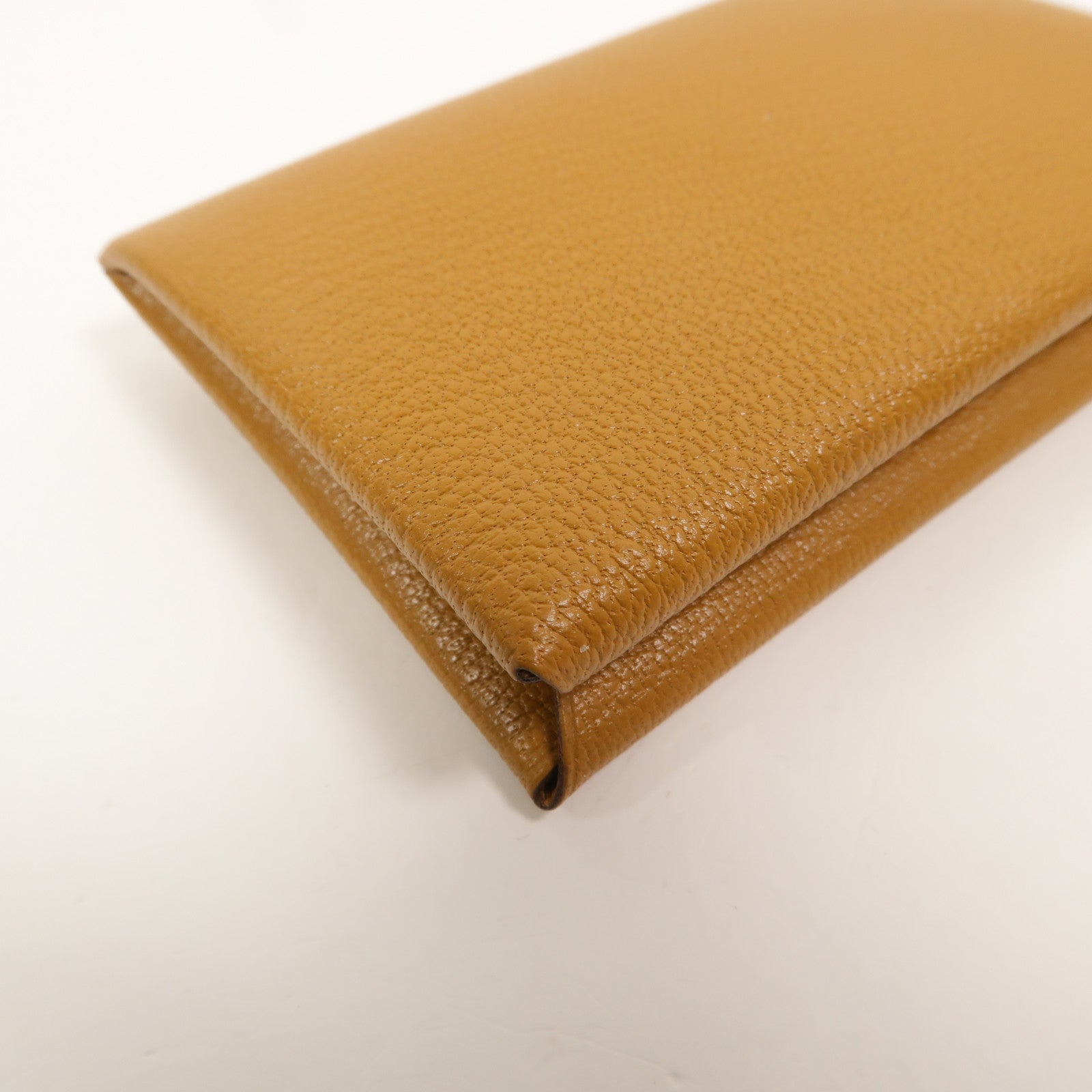 HERMES Chevre皮革Calvi Card Holder卡片套Sesame