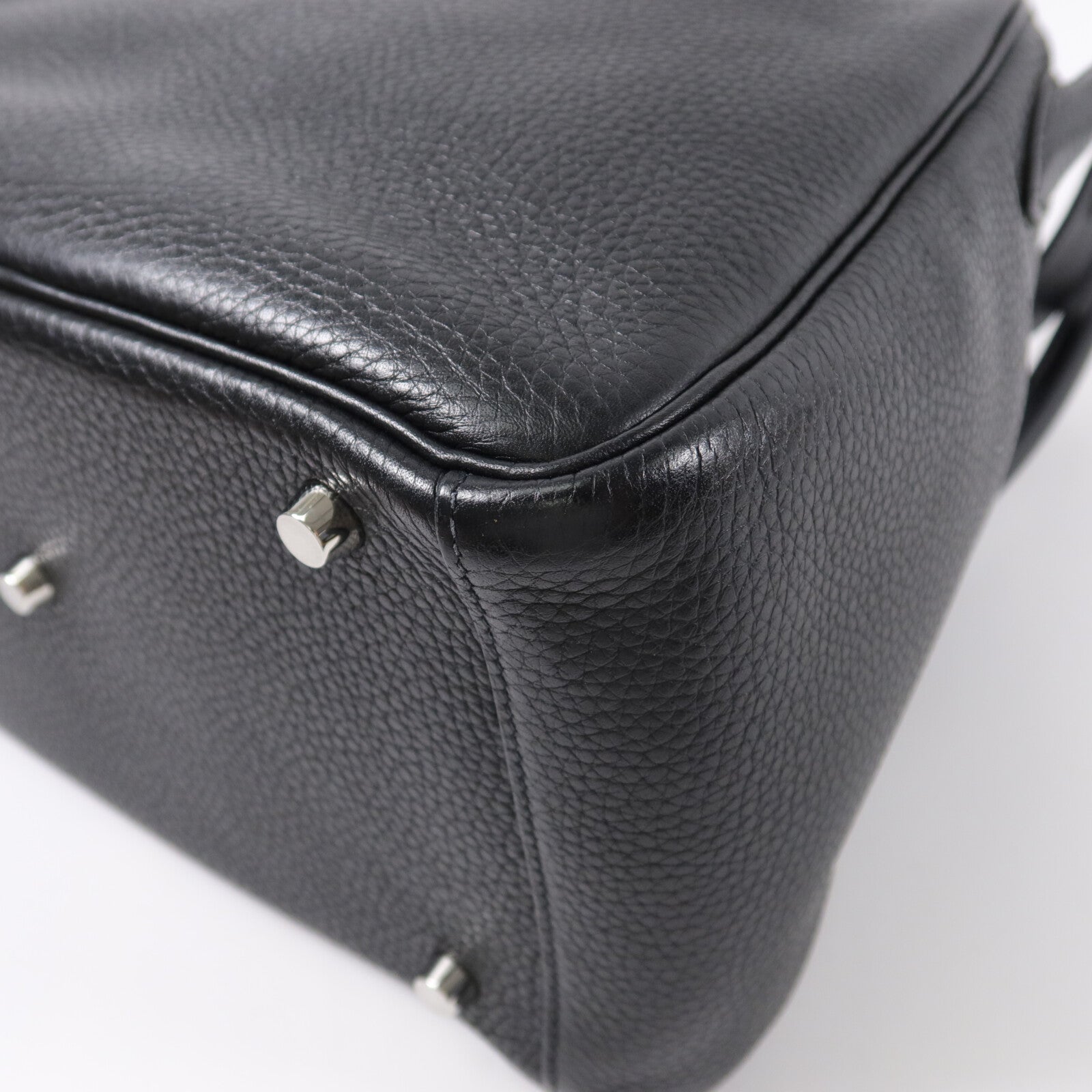 HERMES Clemence皮革Lindy 30手挽肩背兩用袋Noir
