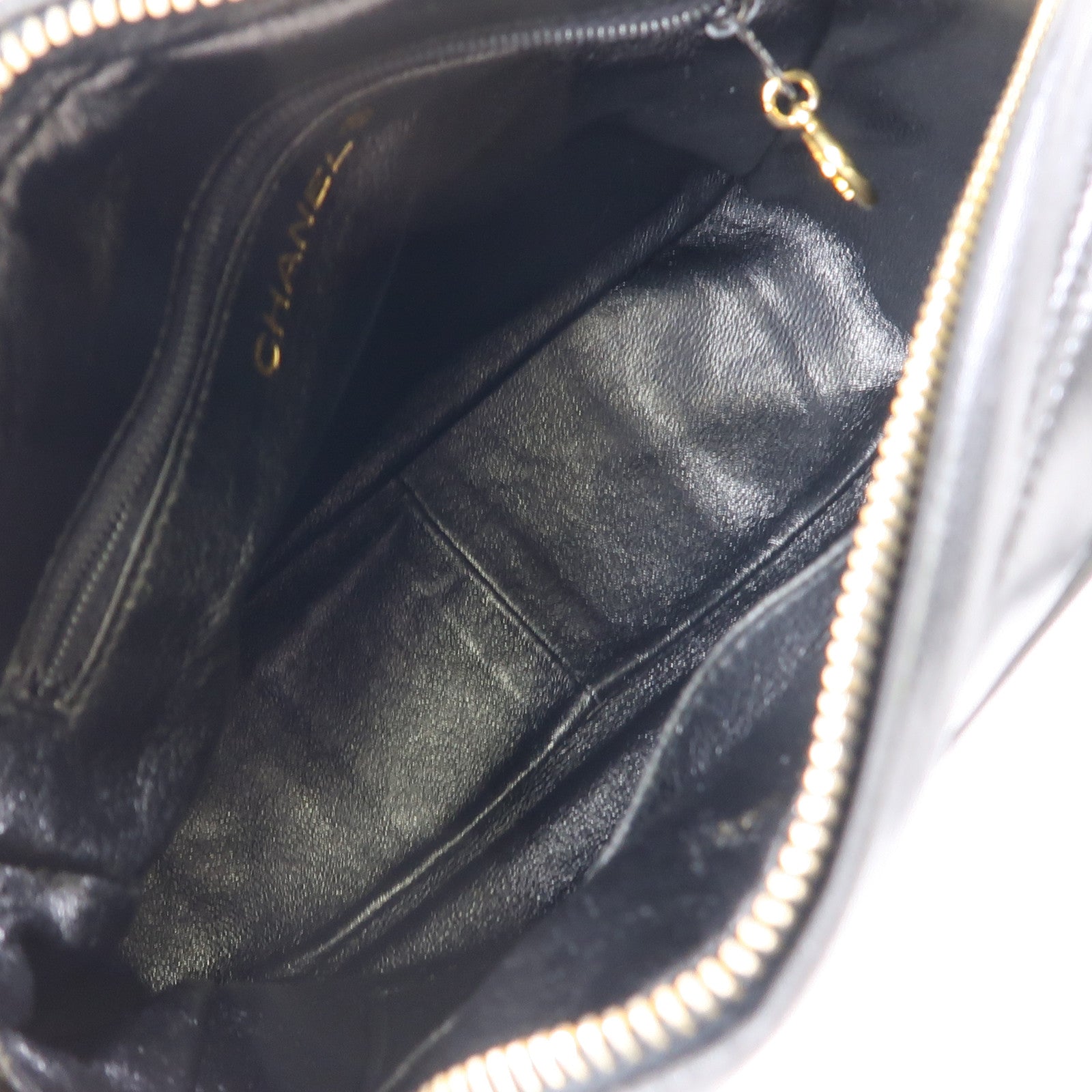 CHANEL 羊皮皮革Vintage Hand Bag金扣手挽袋