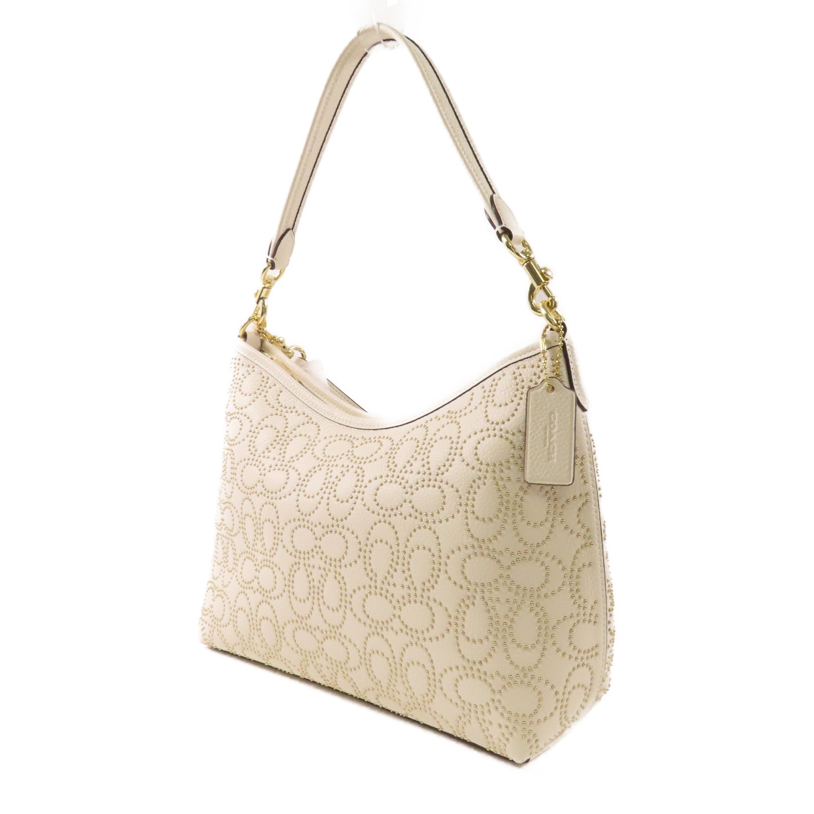 COACH 牛皮皮革2 Way Shoulder金扣手挽肩背兩用袋