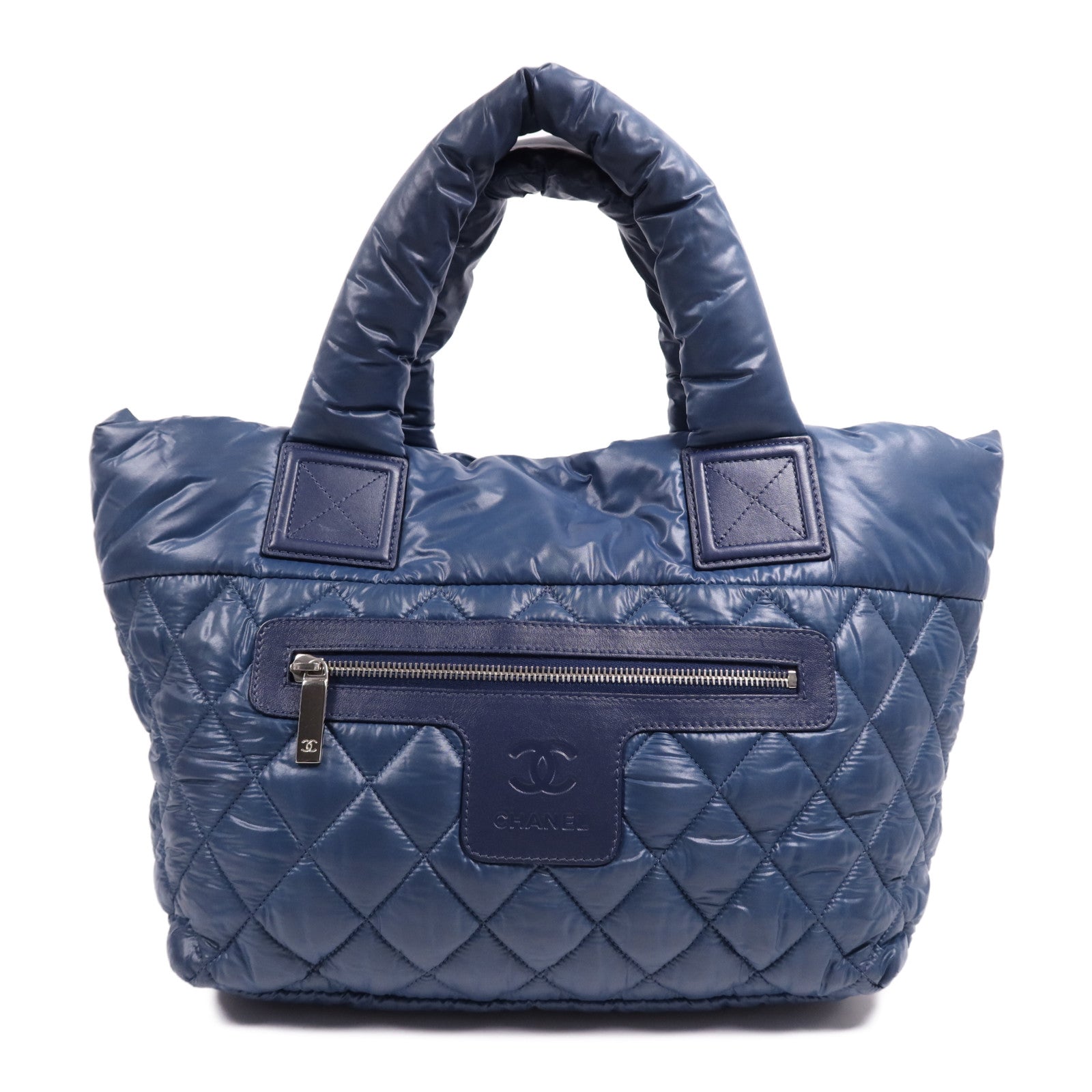 CHANEL 尼龍Coco Cocoon Small銀扣手挽袋