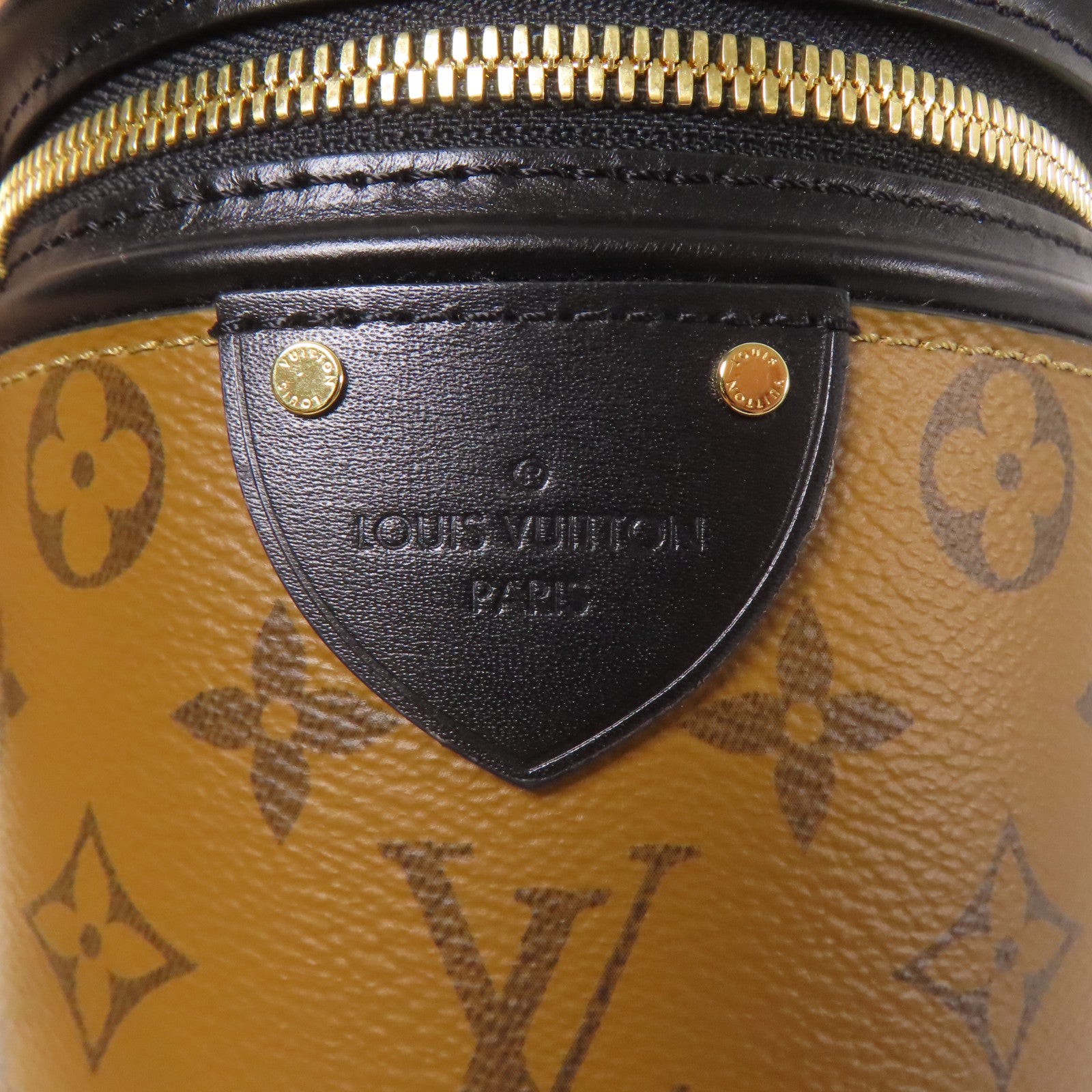 LOUIS VUITTON Monogram Reverse Cannes金扣手挽肩背兩用袋