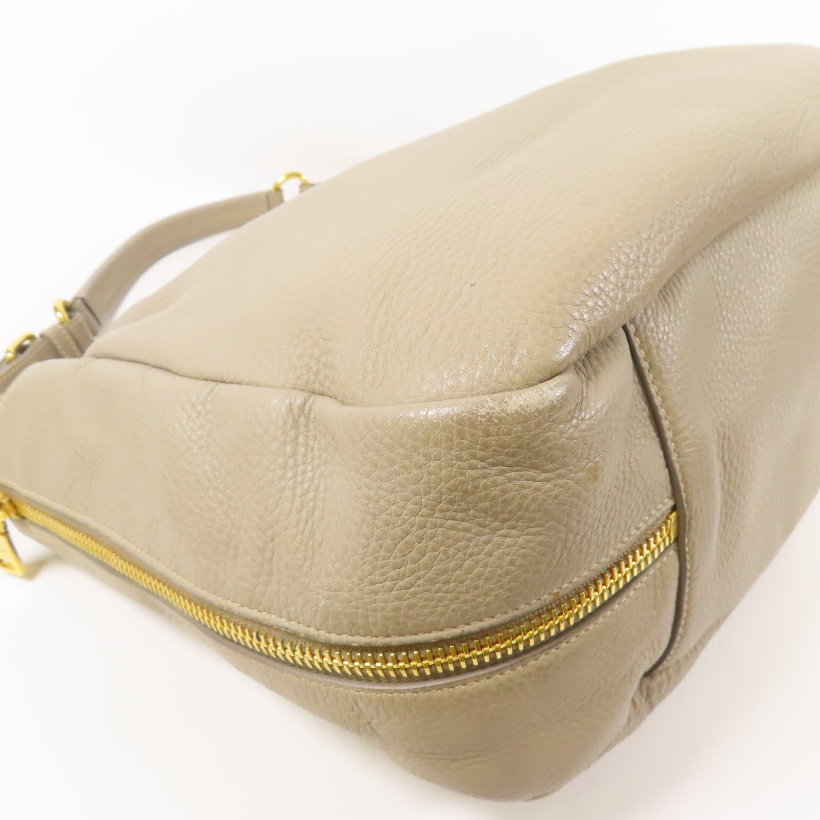 PRADA 皮革Vittelo Daino金扣肩背袋