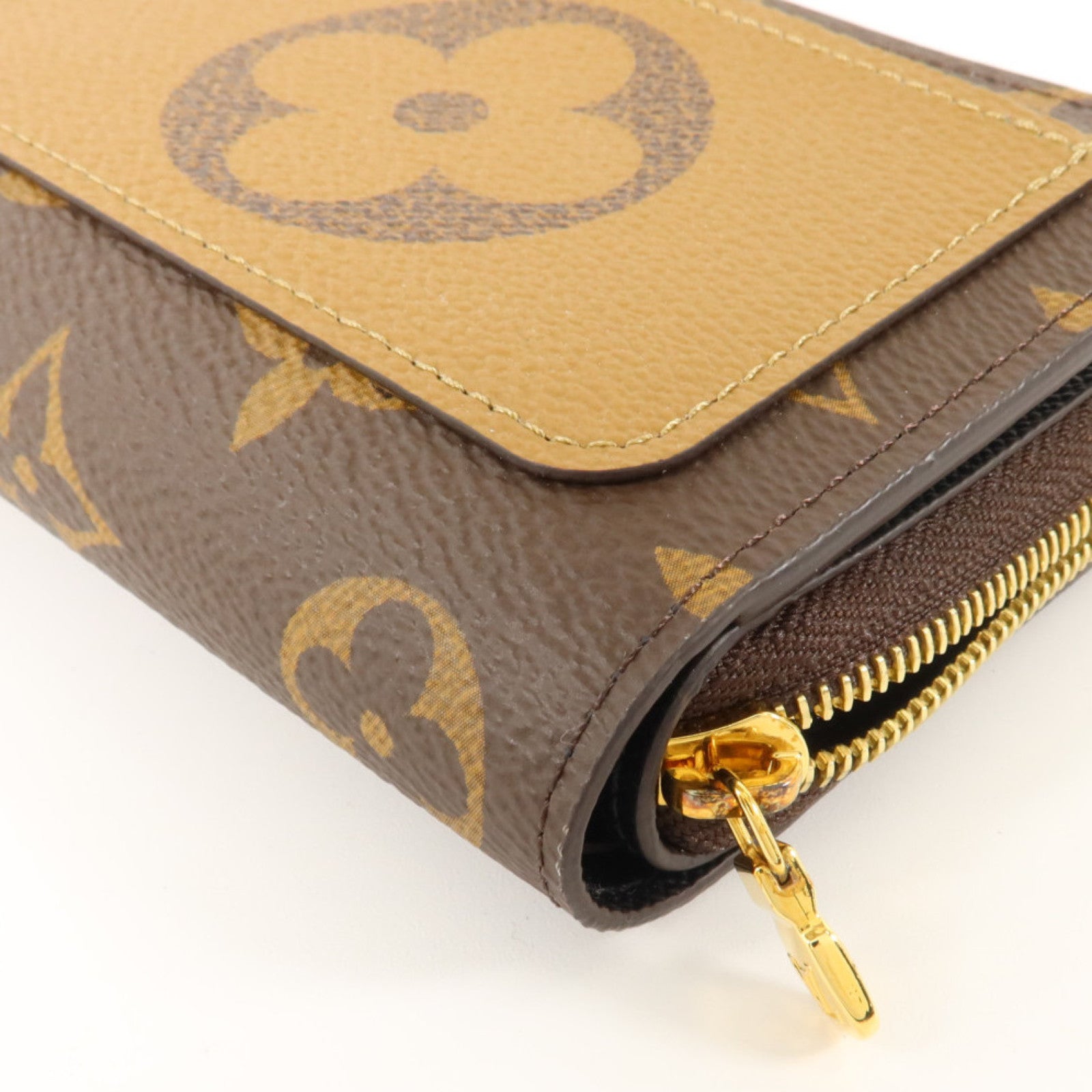 LOUIS VUITTON Monogram Reverse Lou金扣錢包