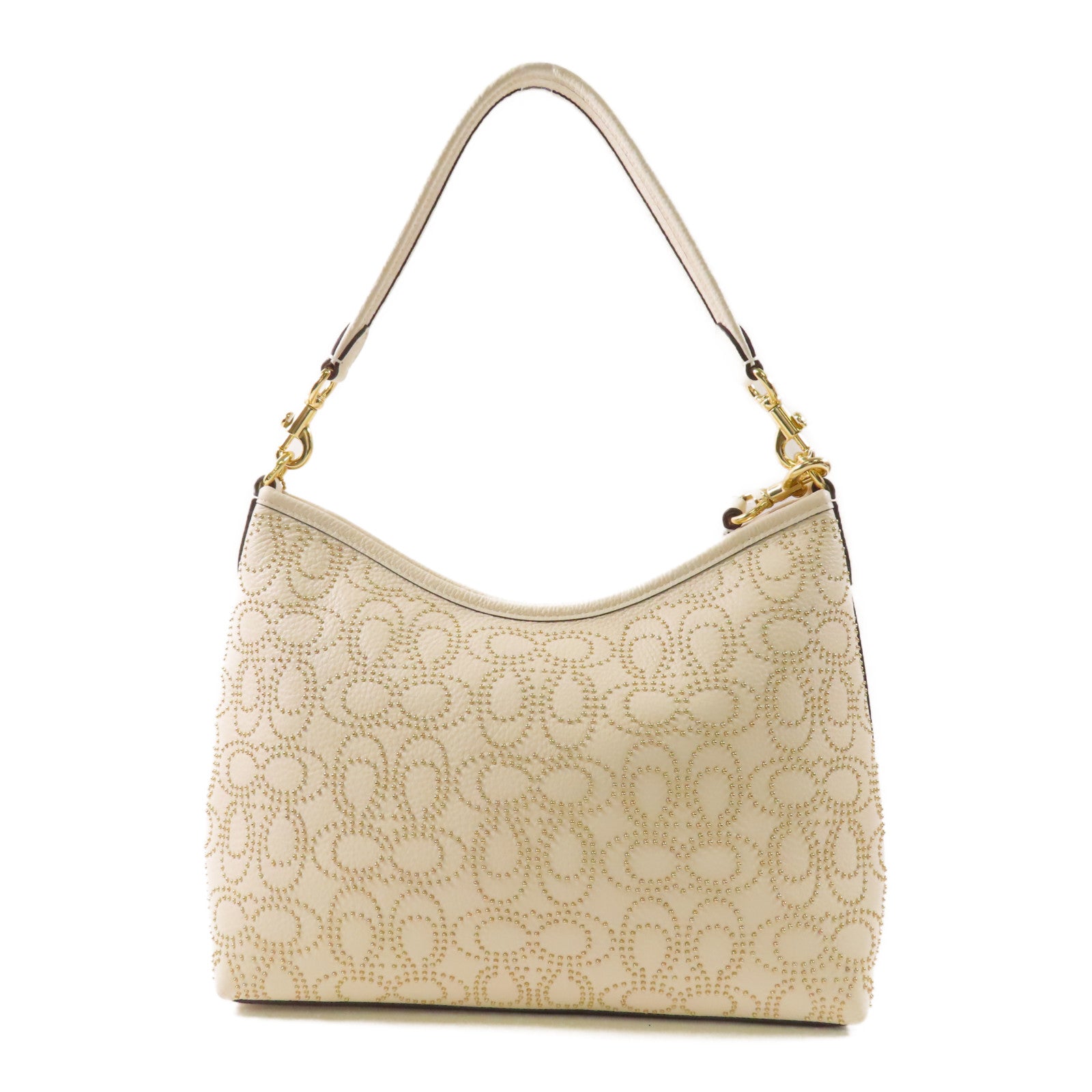 COACH 牛皮皮革2 Way Shoulder金扣手挽肩背兩用袋