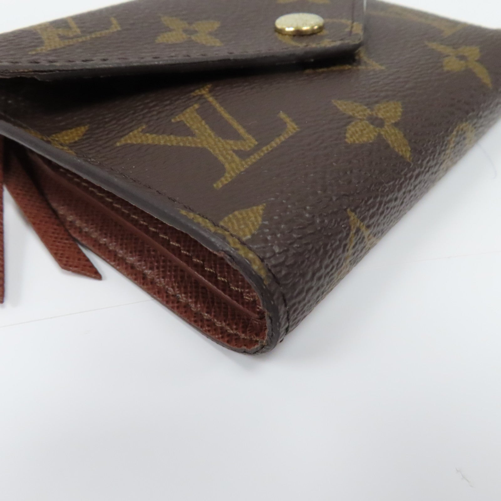 LOUIS VUITTON Monogram Victorine Wallet金扣啪鈕錢包啡色