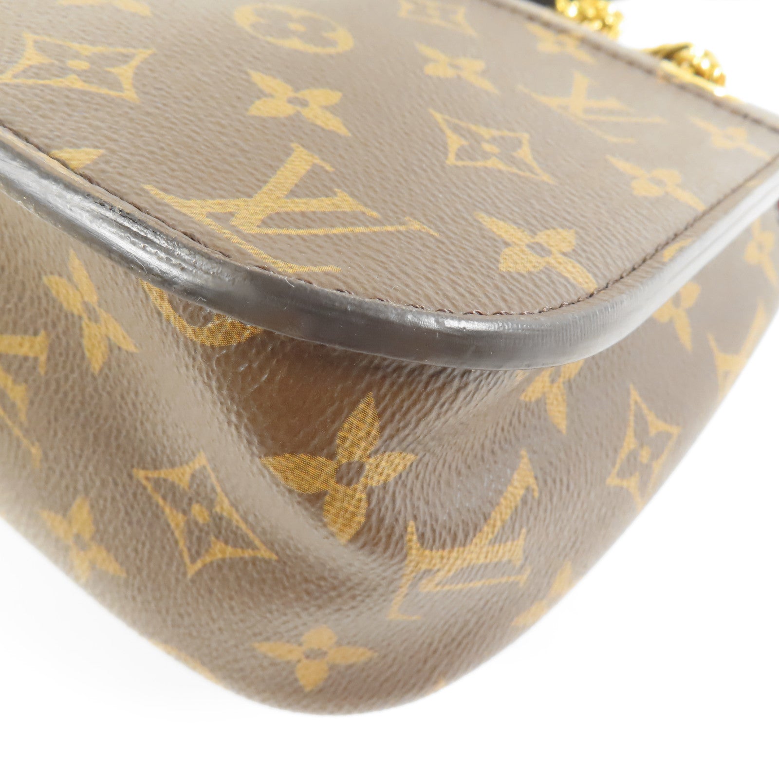 LOUIS VUITTON Monogram Passy金扣肩背袋棕色
