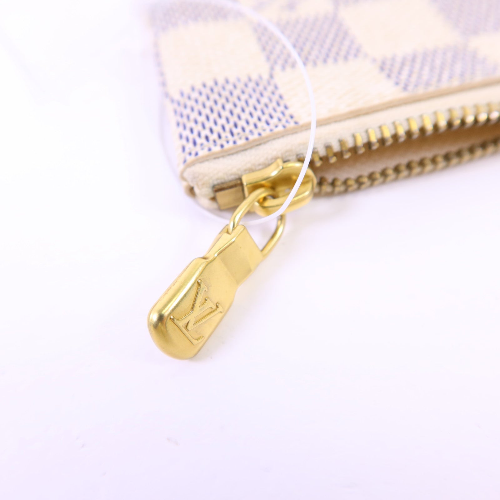LOUIS VUITTON Damier Azur Pochette Cle金扣零錢包