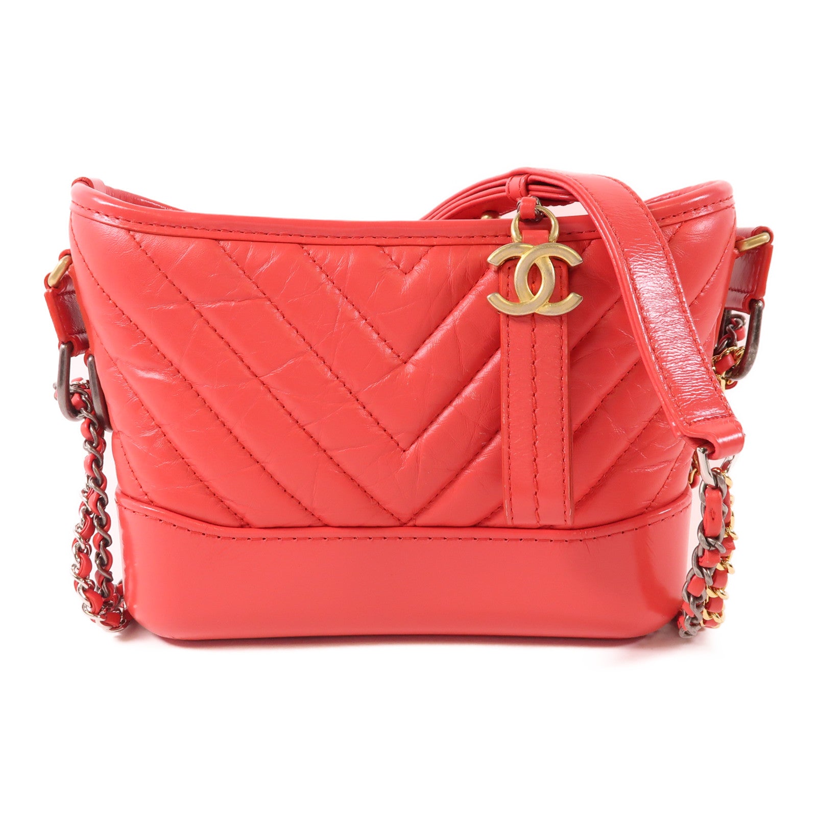 CHANEL 牛皮皮革Gabrielle Small鏈帶肩背袋