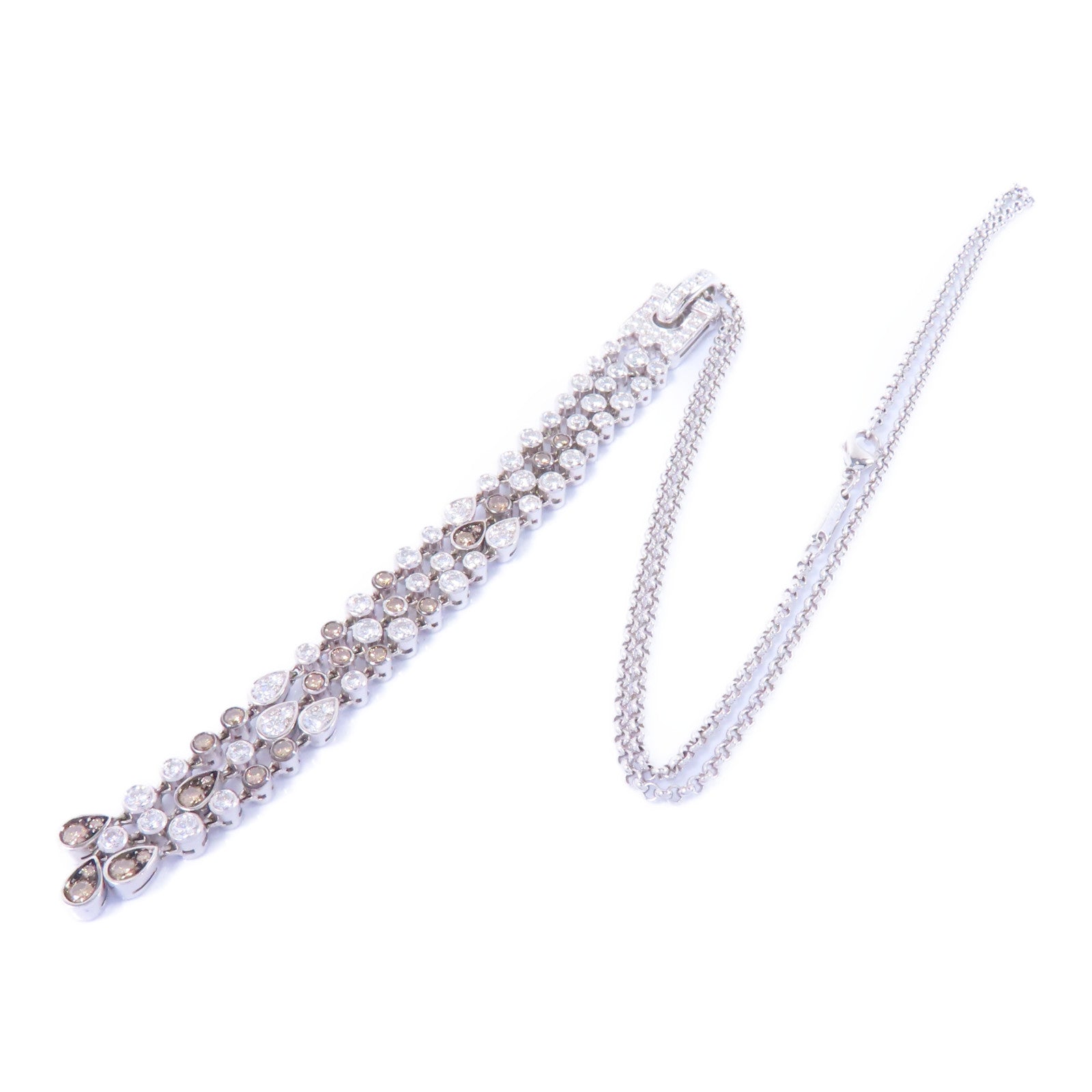 Chopard 18K白金Diamond Necklace 3.19ct鑽石項鍊