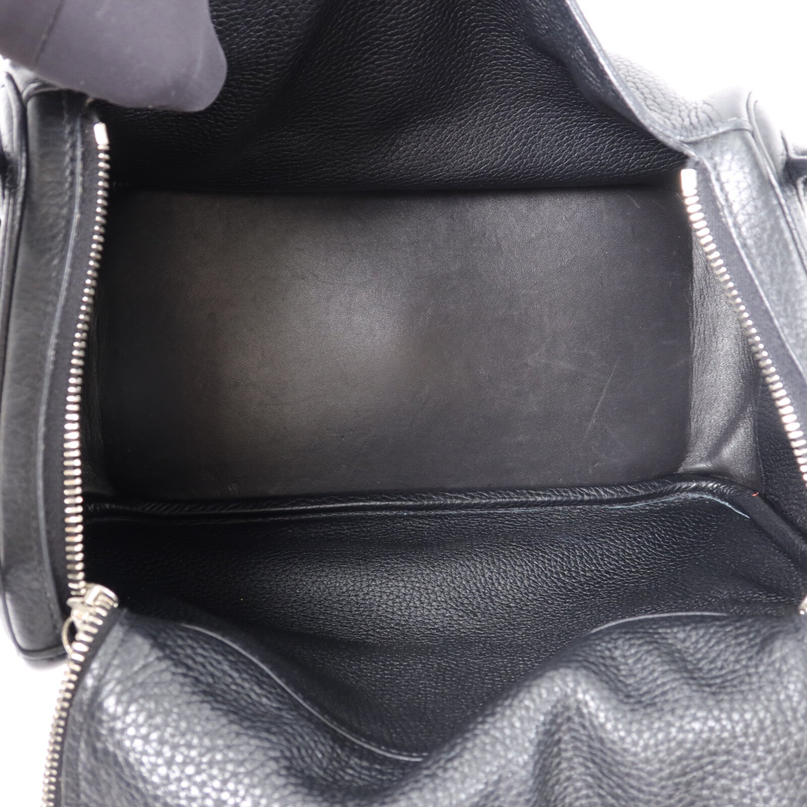 HERMES Clemence皮革Lindy 30手挽肩背兩用袋Noir