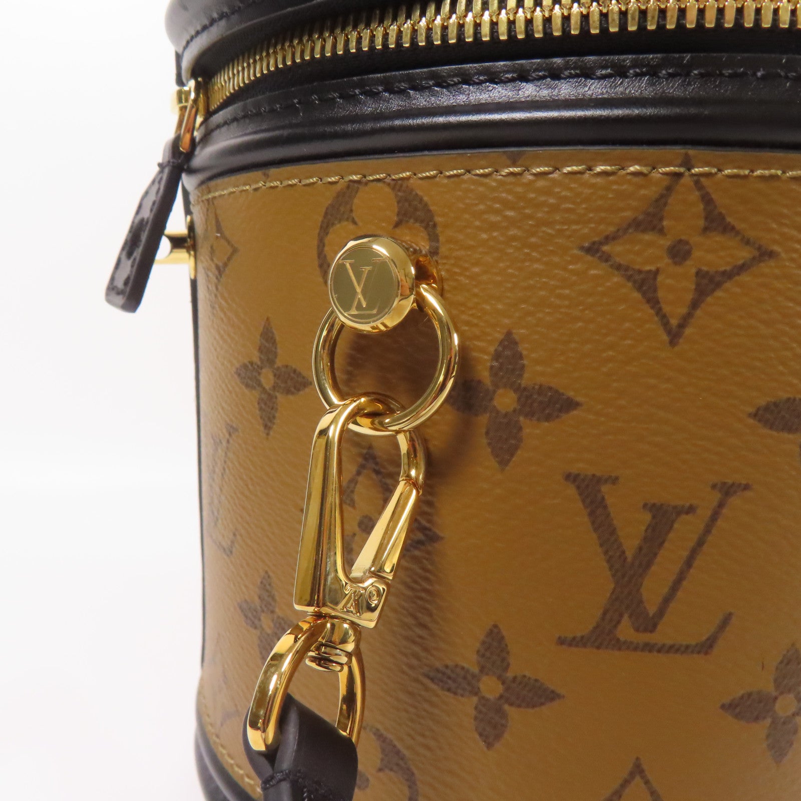 LOUIS VUITTON Monogram Reverse Cannes金扣手挽肩背兩用袋